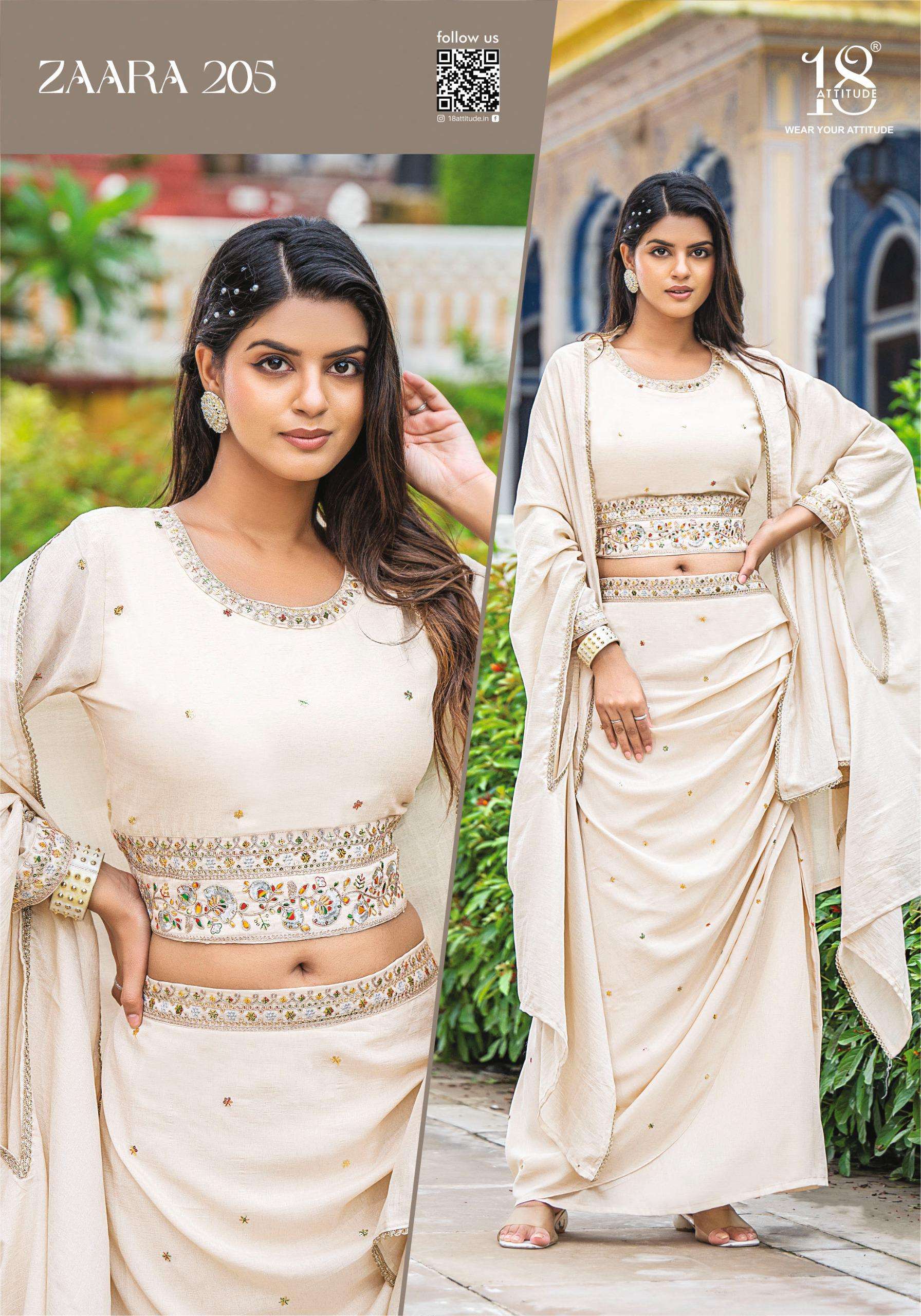 18 ATTITUDE  ZAARA VOL 2 BEAUTIFUL DESIGNER PARTY WEAR DRESS
