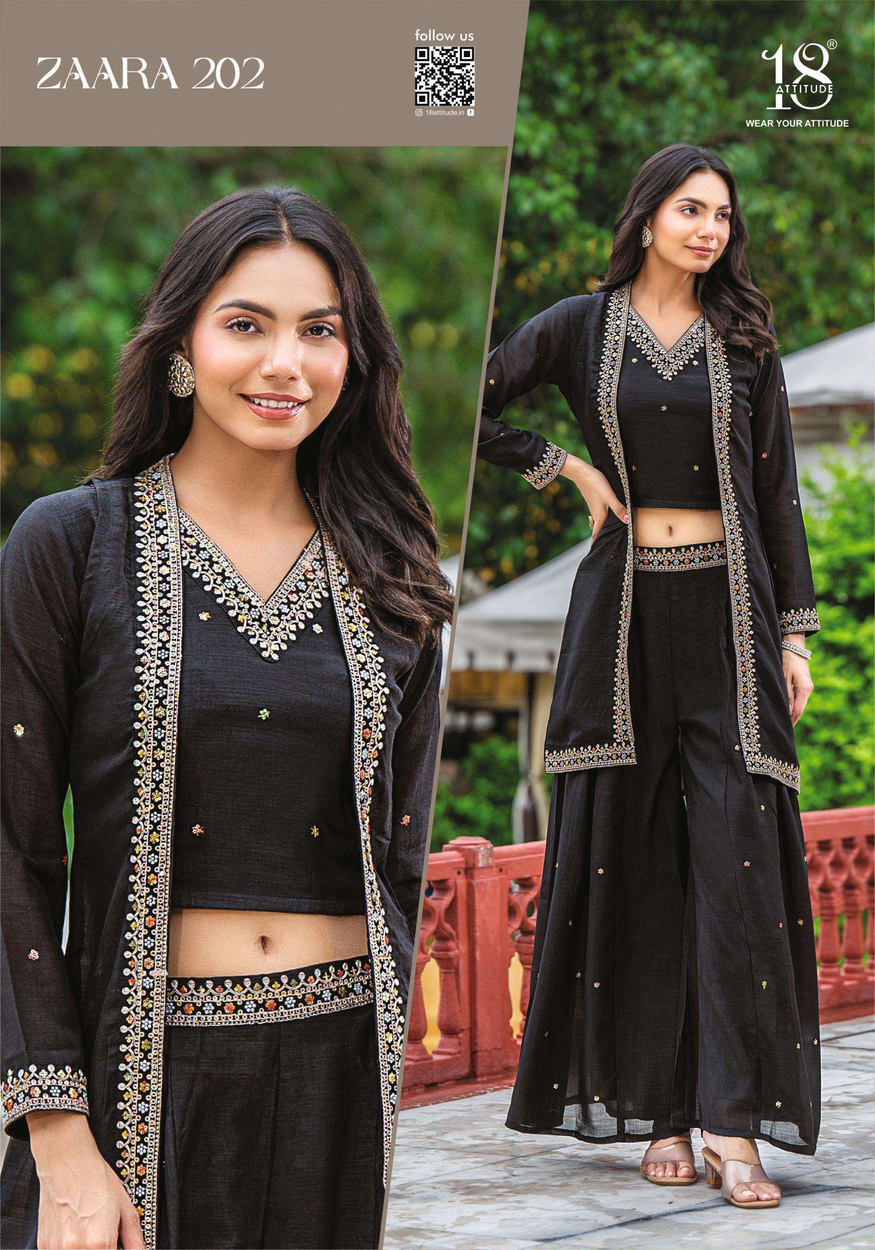 18 ATTITUDE  ZAARA VOL 2 BEAUTIFUL DESIGNER PARTY WEAR DRESS