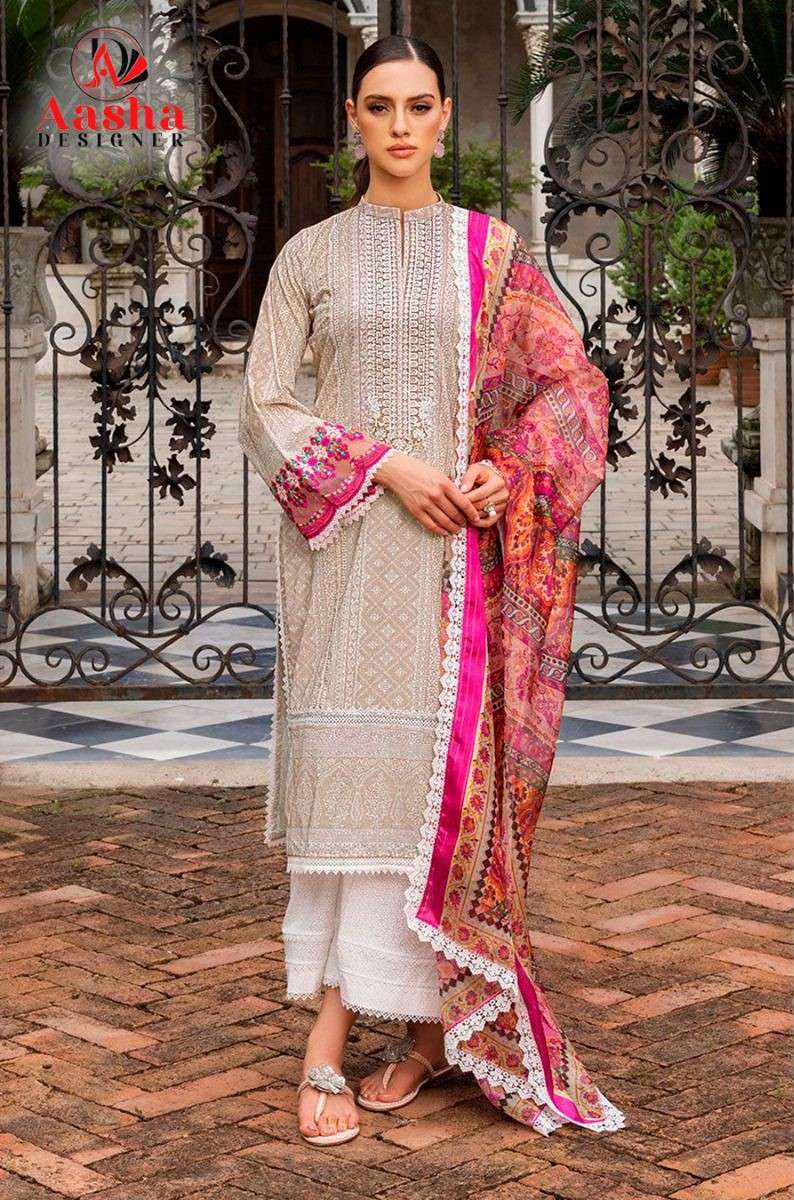 AASHA DESIGNER DESIGN NO - 1052 BC EXCLUSIVE PATCH EMBROIDERY PARTY WEAR SUIT