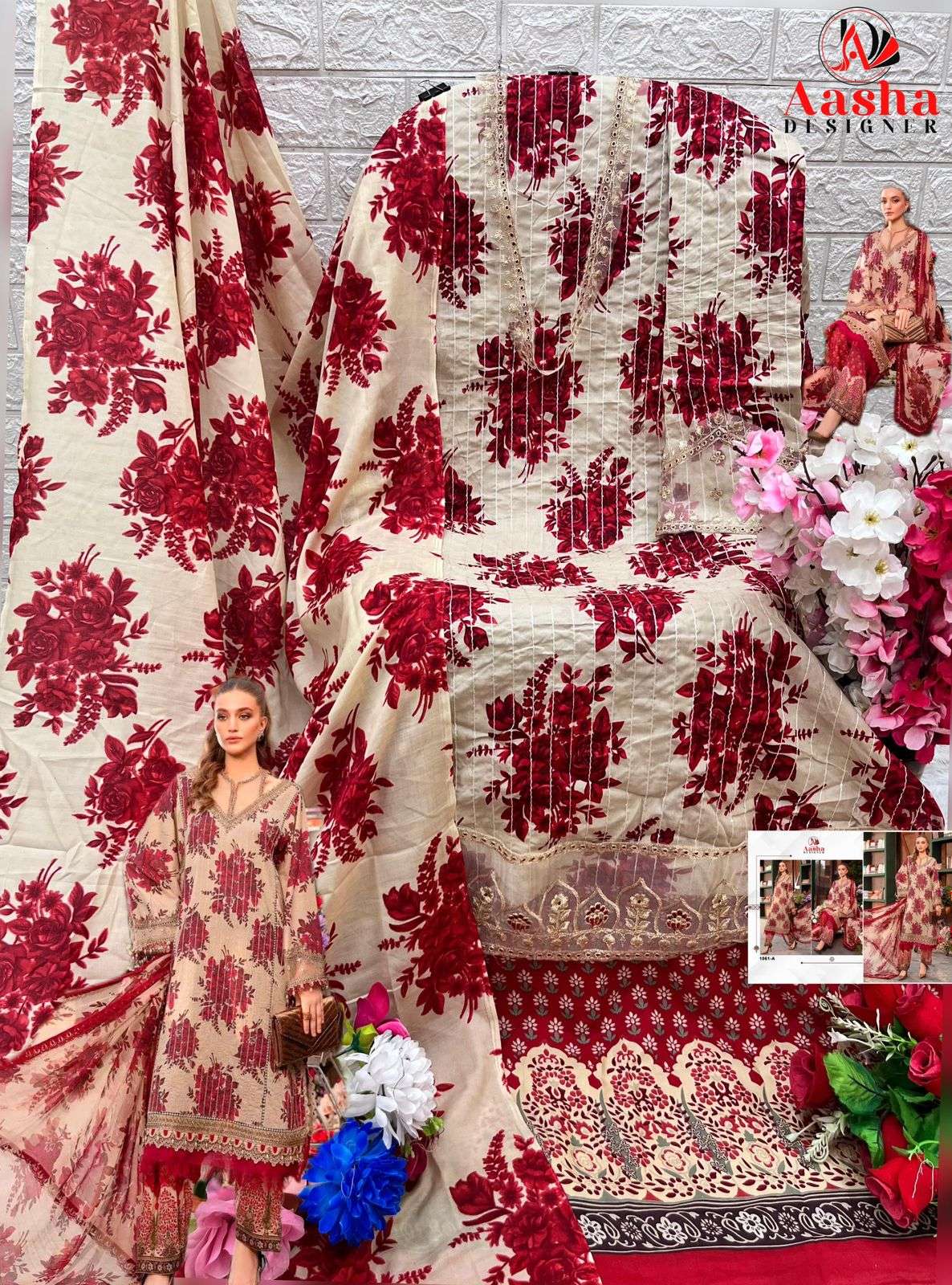AASHA DESIGNER M PRINT VOL 11 COTTON SALWAR KAMEEZ 