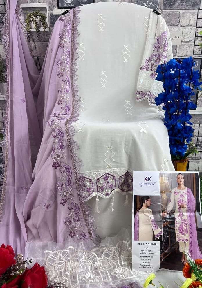 AL KHUSHBU AADAB-VOL-2 DESIGN NO-5028-A-B-C-D HITS COLORS HEAVY EMBROIDERED PAKISTANI SUIT