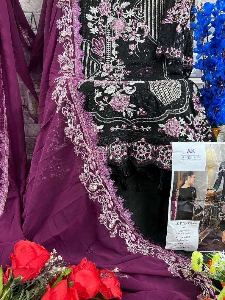 AL KHUSHBU AADAB-VOL-2 DESIGN NO-5028-A-B-C-D HITS COLORS HEAVY EMBROIDERED PAKISTANI SUIT