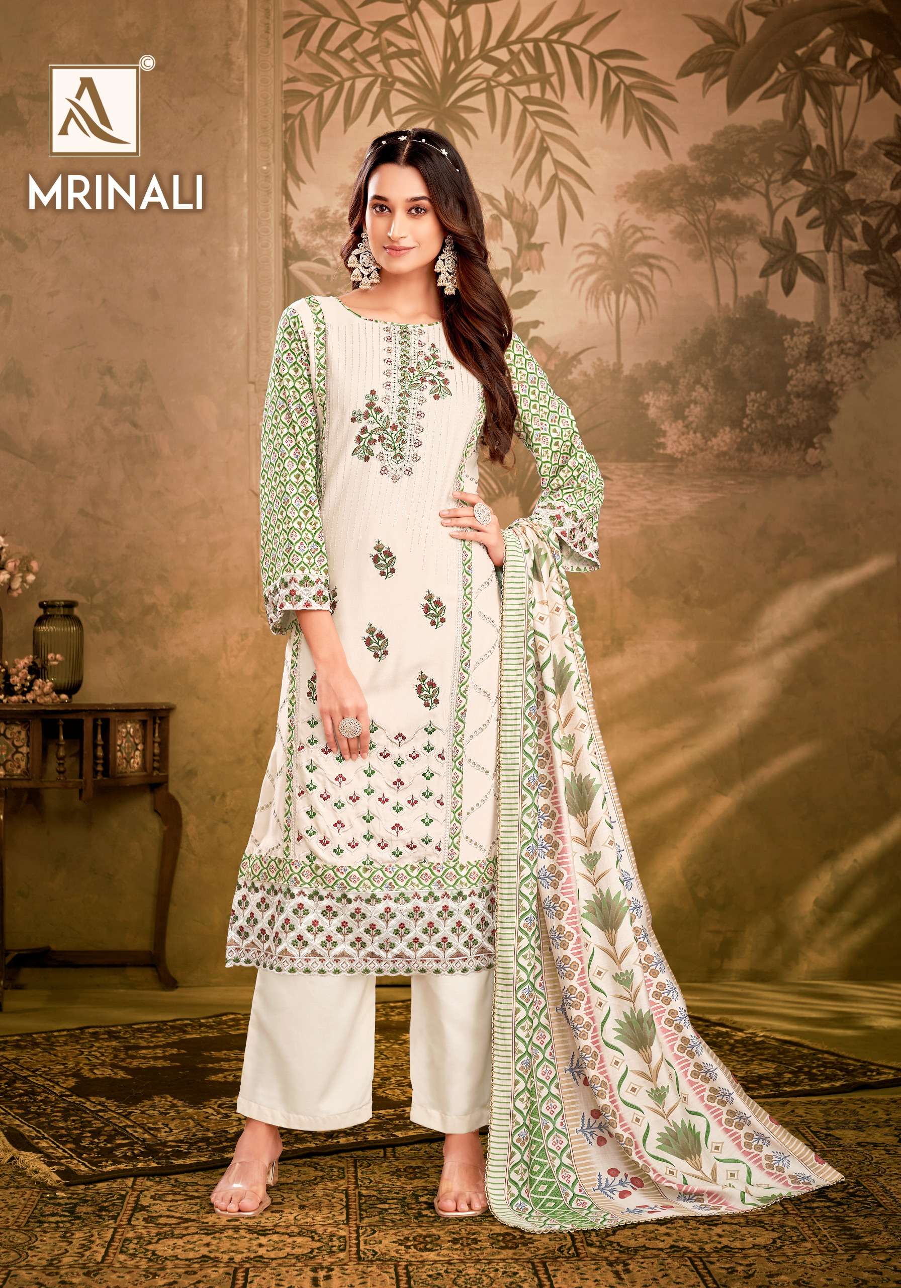 ALOK SUITS MRINALI VISCOSE FANCY EMBROIDERY WORK SUIT
