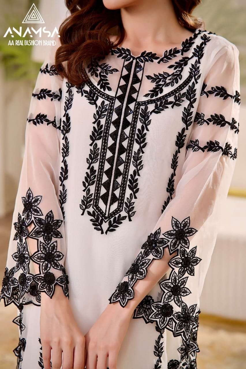 ANAMSA - 496 BEAUTIFUL DESIGN HEAVY EMBROIDERED PARTY WEAR SUIT