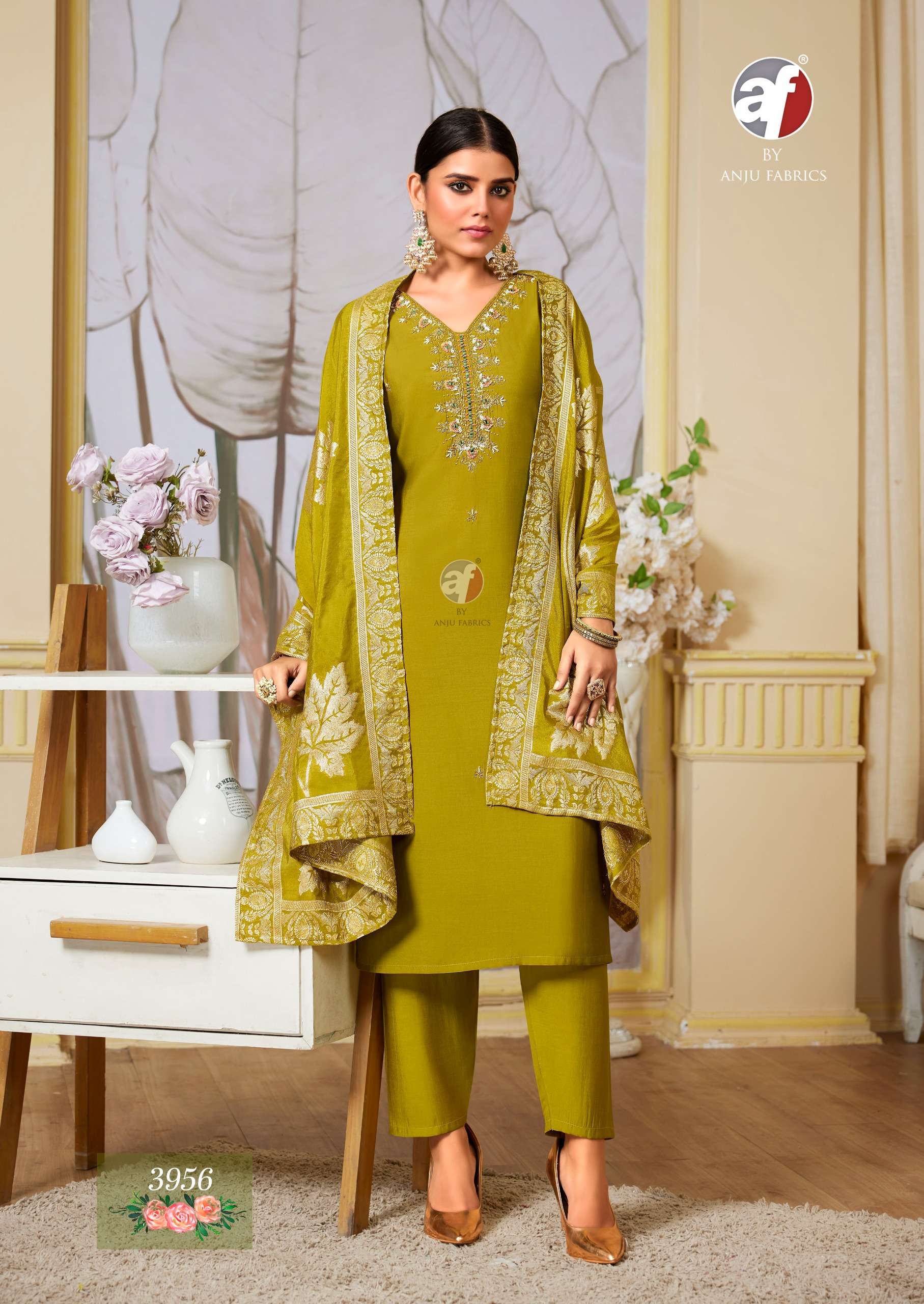 ANJU FABRICS VASTRA VOL 4 SILK FANCY DESIGNER LADIES SUIT