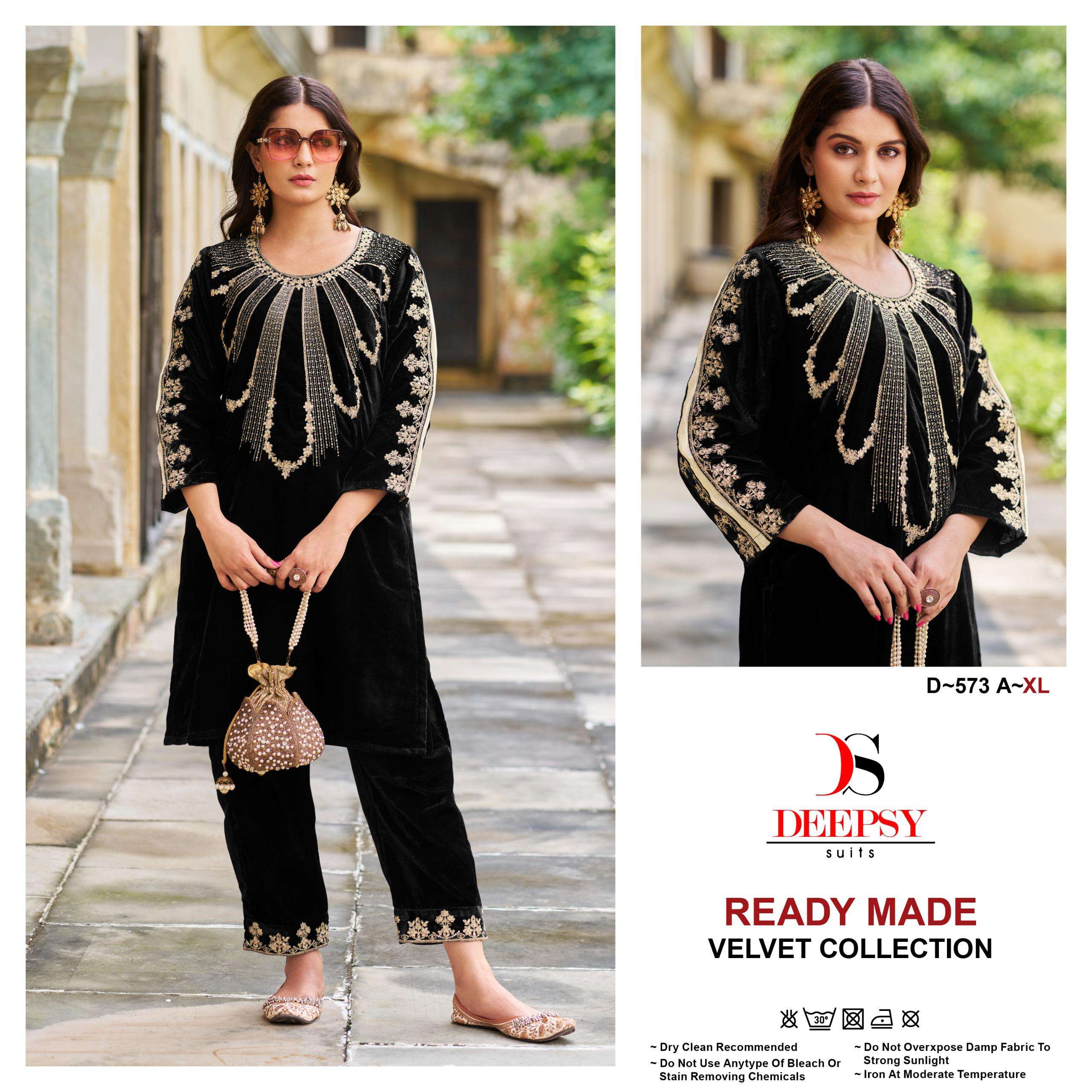 DEEPSY SUITS D 573 VELVET BEAUTIFUL DESIGNER CORD SET 