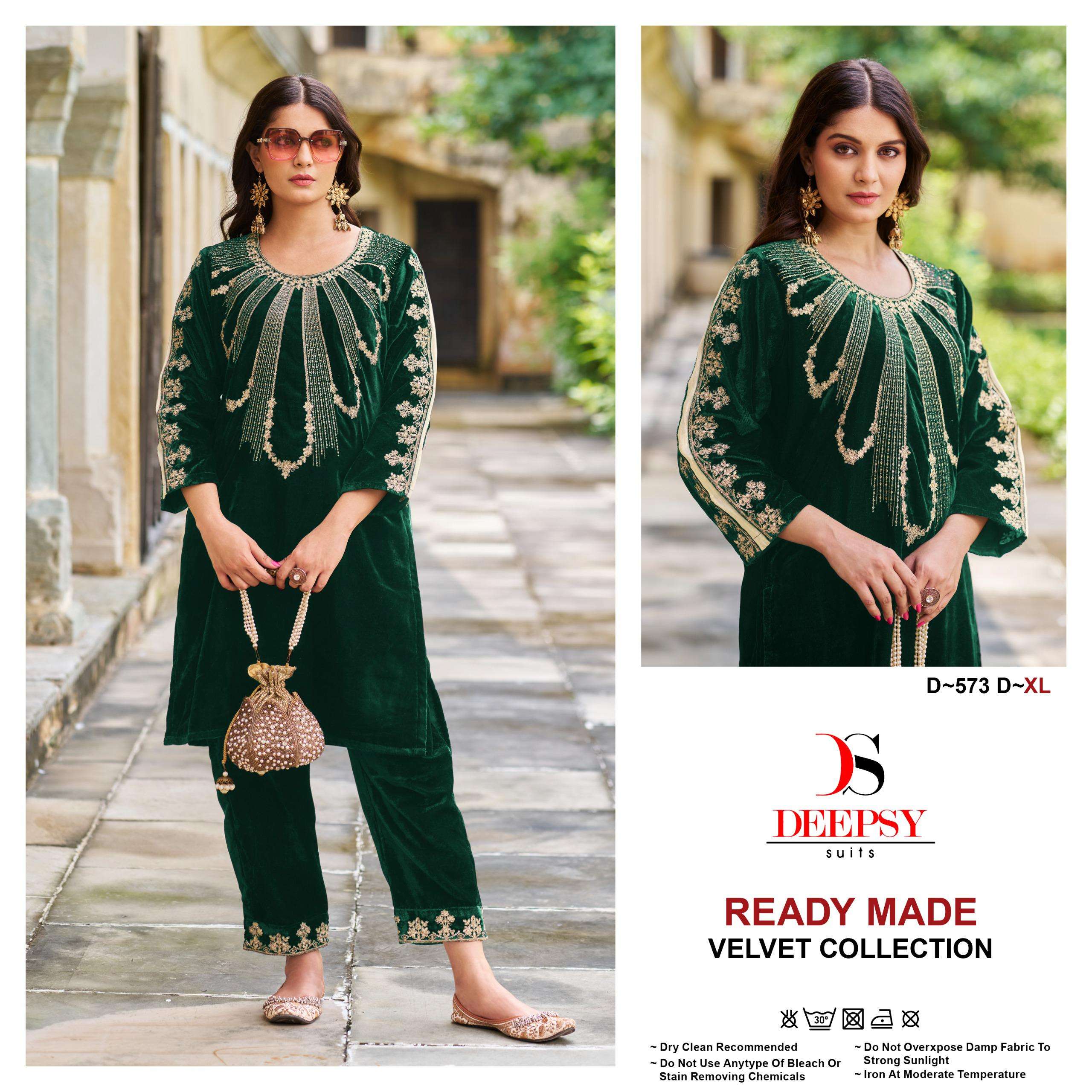 DEEPSY SUITS D 573 VELVET BEAUTIFUL DESIGNER CORD SET 