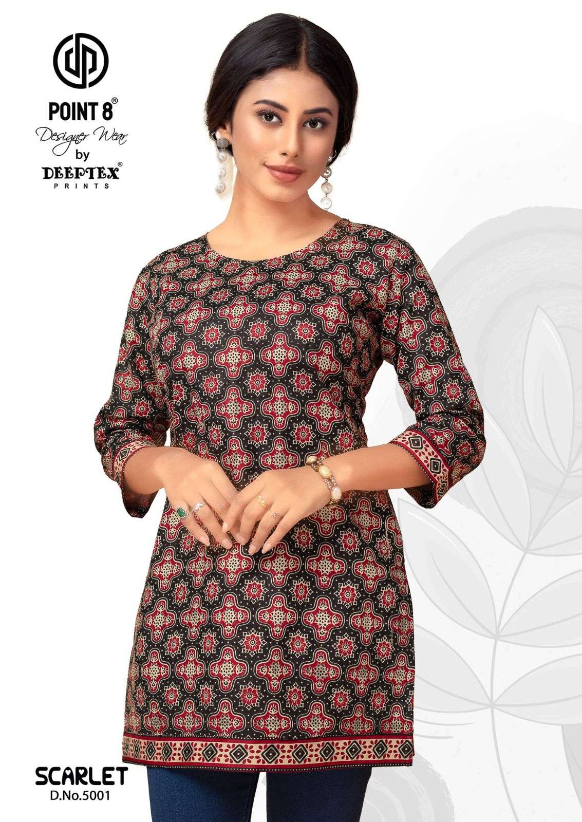 DEEPTEX PRINT SCARLET VOL 5 COTTON DAILY WEAR TOP
