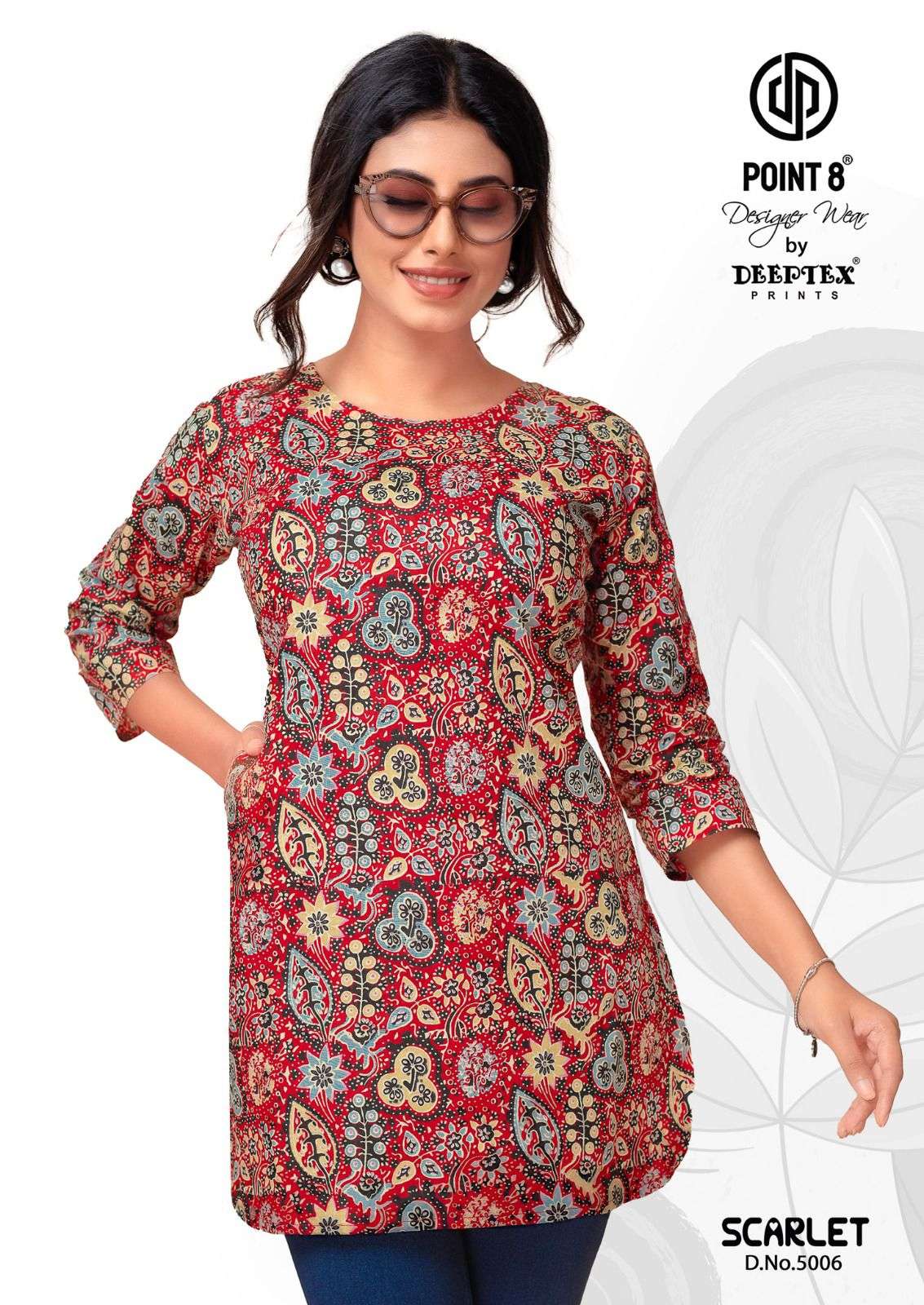 DEEPTEX PRINT SCARLET VOL 5 COTTON DAILY WEAR TOP