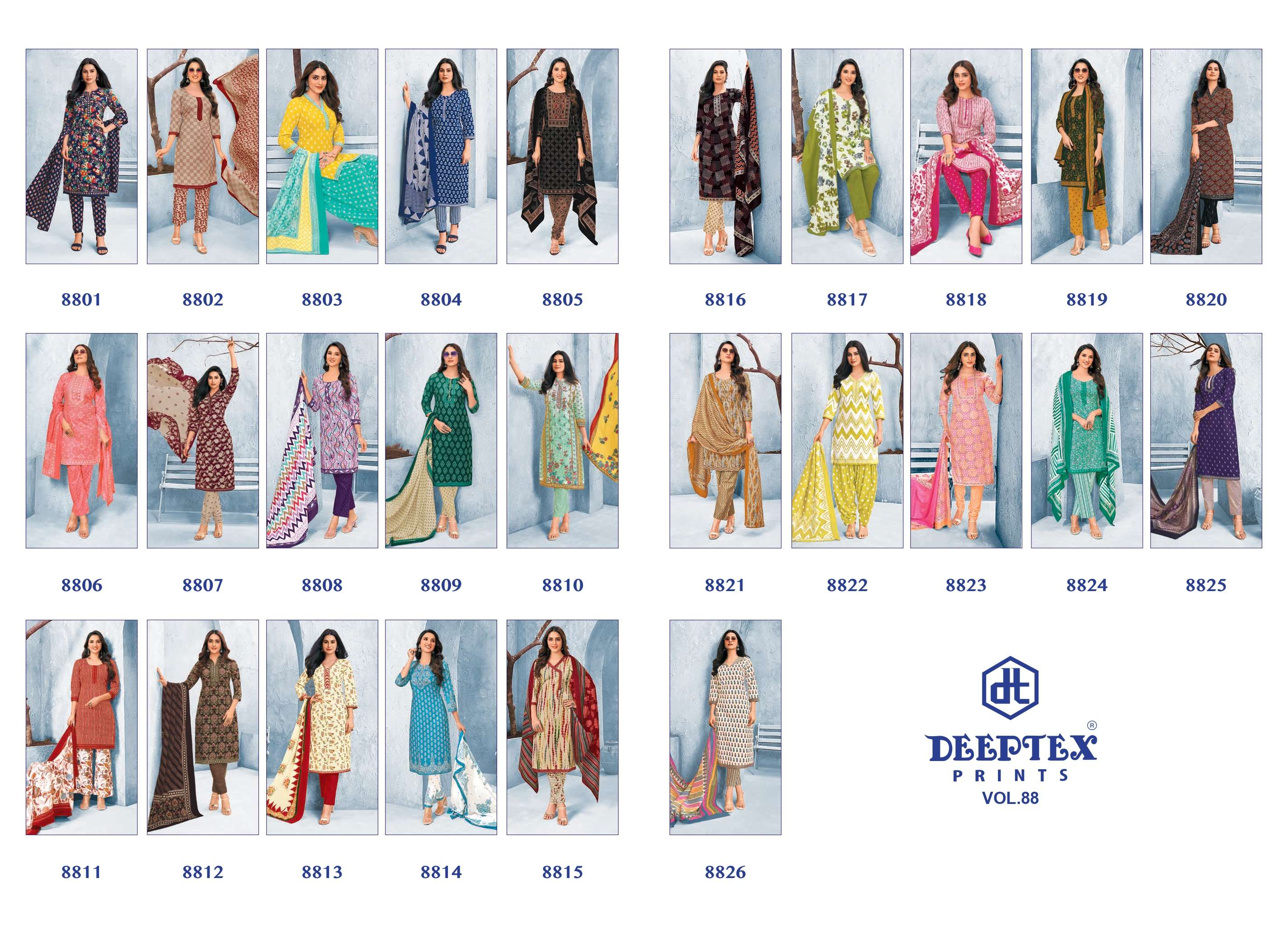 DEEPTEX PRINTS MISS INDIA VOL 88 COTTON PRINTED DRESS