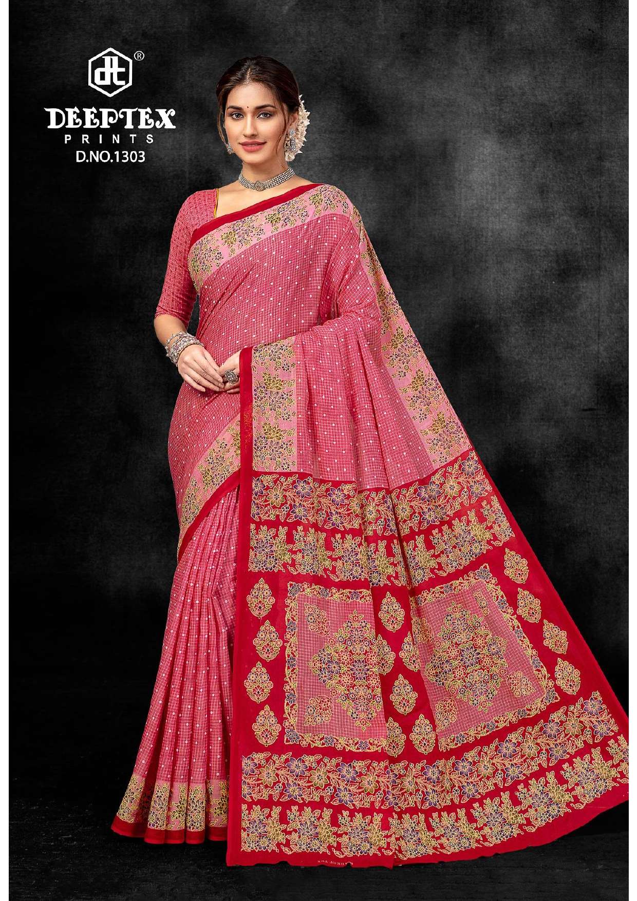 DEEPTEX PRINTS PRIME TIME VOL 13 COTTON PRINTED SAREE