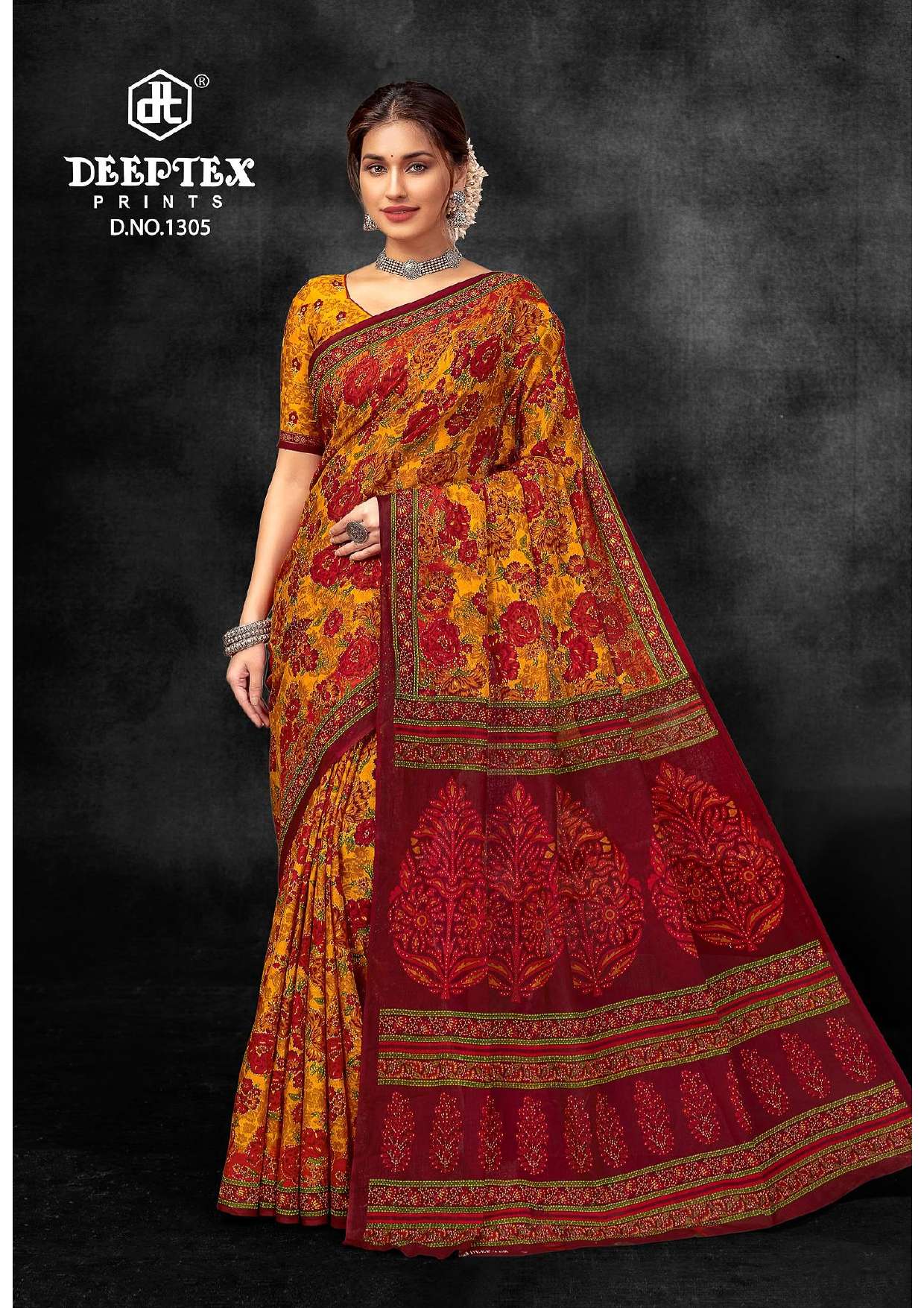 DEEPTEX PRINTS PRIME TIME VOL 13 COTTON PRINTED SAREE