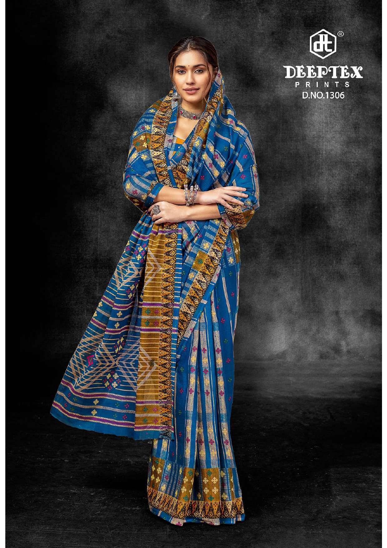DEEPTEX PRINTS PRIME TIME VOL 13 COTTON PRINTED SAREE