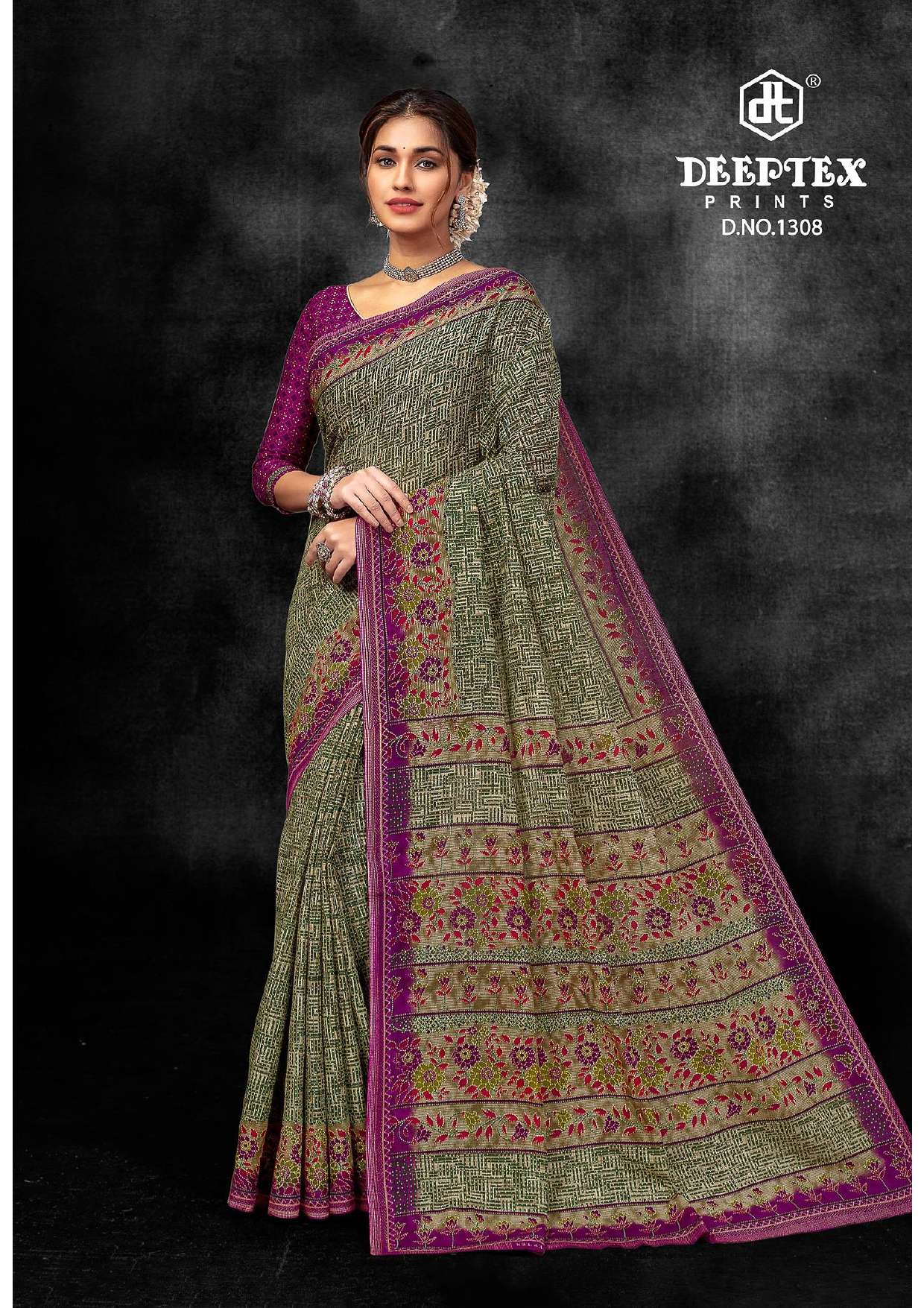 DEEPTEX PRINTS PRIME TIME VOL 13 COTTON PRINTED SAREE