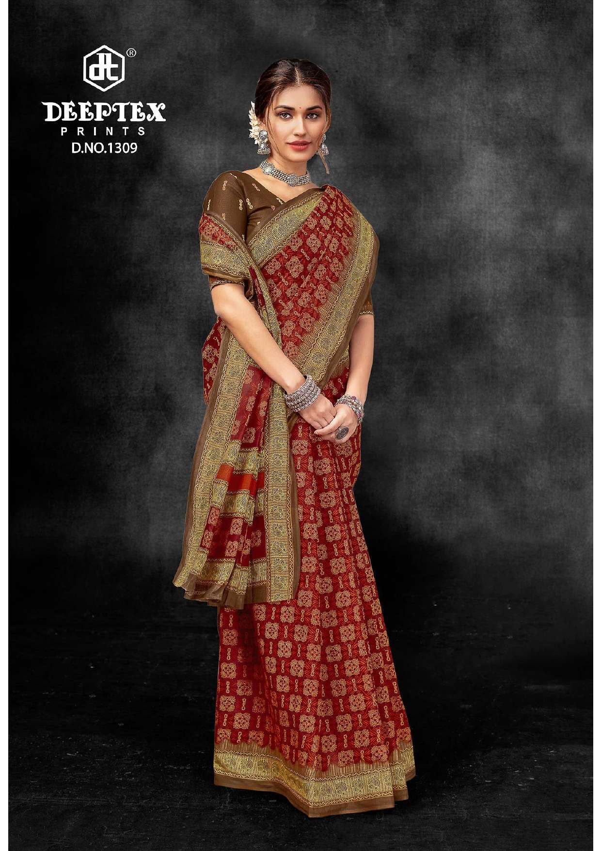 DEEPTEX PRINTS PRIME TIME VOL 13 COTTON PRINTED SAREE