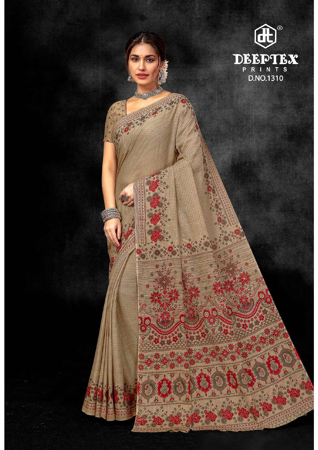 DEEPTEX PRINTS PRIME TIME VOL 13 COTTON PRINTED SAREE