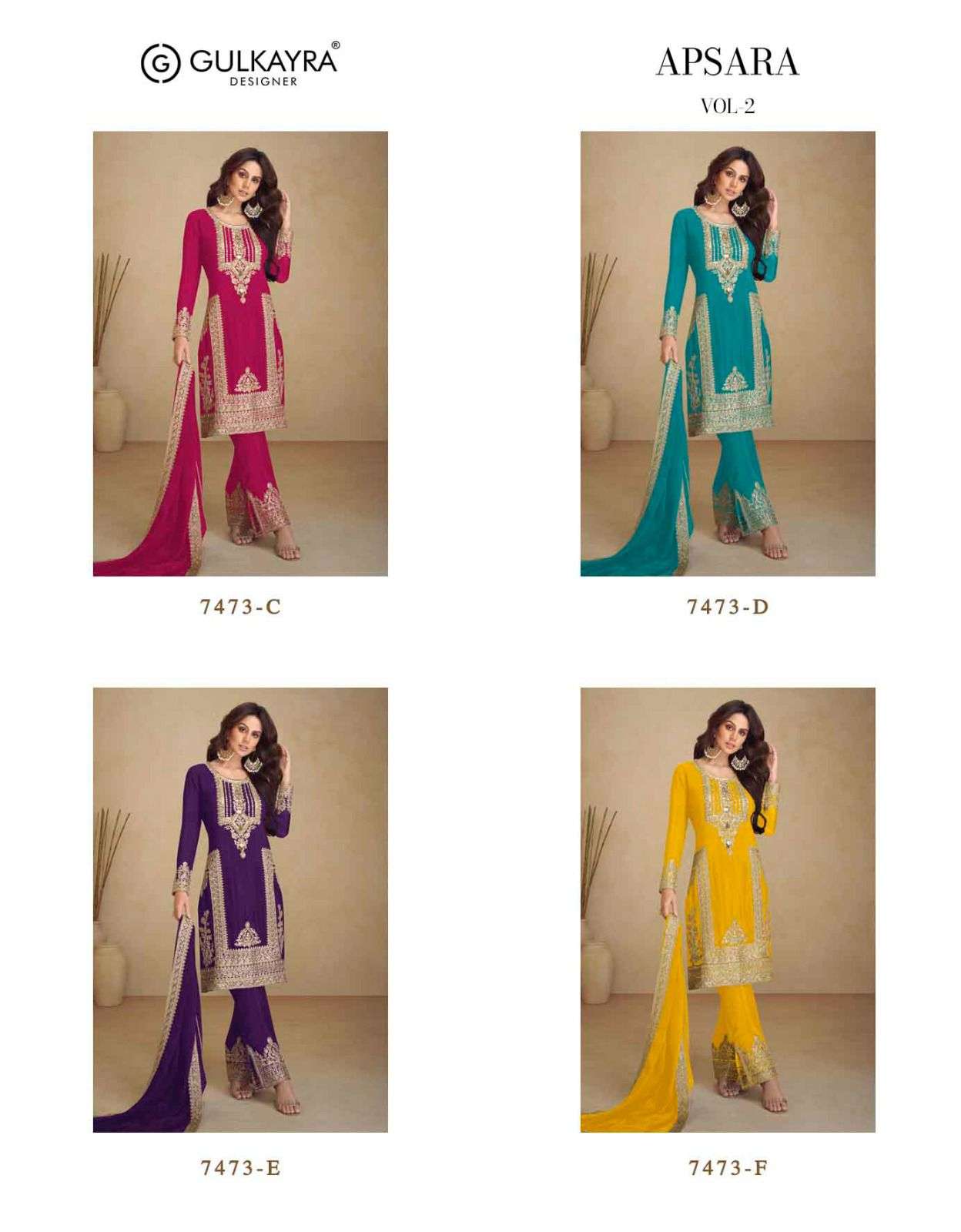 GULKAYRA DESIGNER APSARA VOL 2 HEAVY EMBROIDERED FESTIVE WEAR SUIT