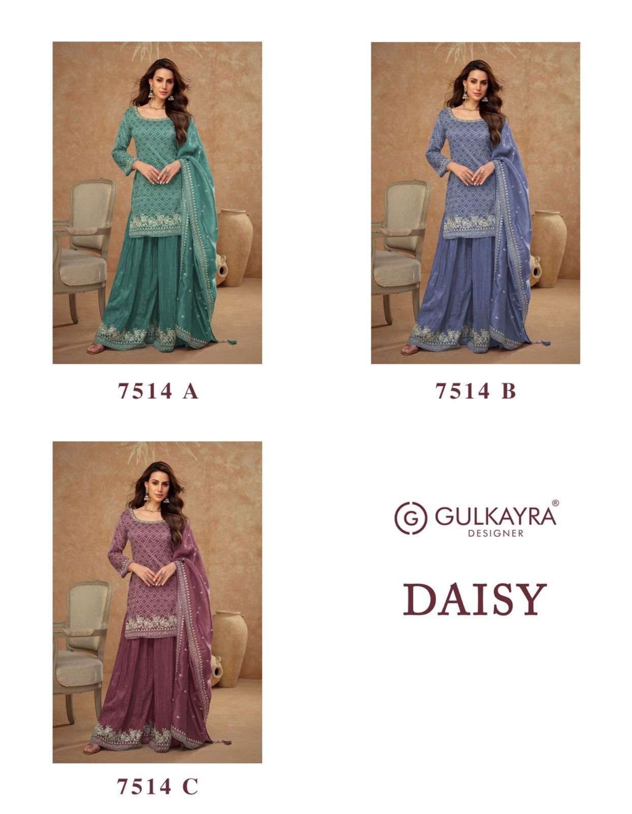 GULKAYRA DESIGNER DAISY SILK HEAVY DESIGNER FESTIVE WEAR SUIT