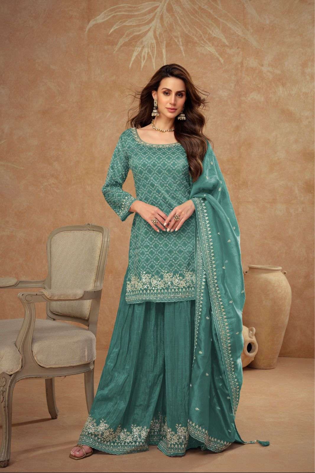 GULKAYRA DESIGNER DAISY SILK HEAVY DESIGNER FESTIVE WEAR SUIT