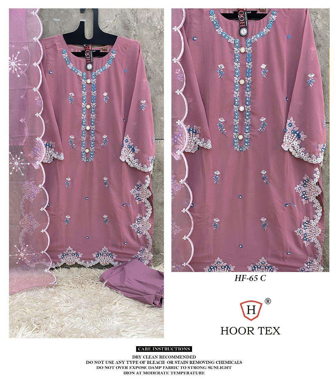 HOOR TEX HF 65 GEORGETTE EMROIDERY DESIGNER SUIT