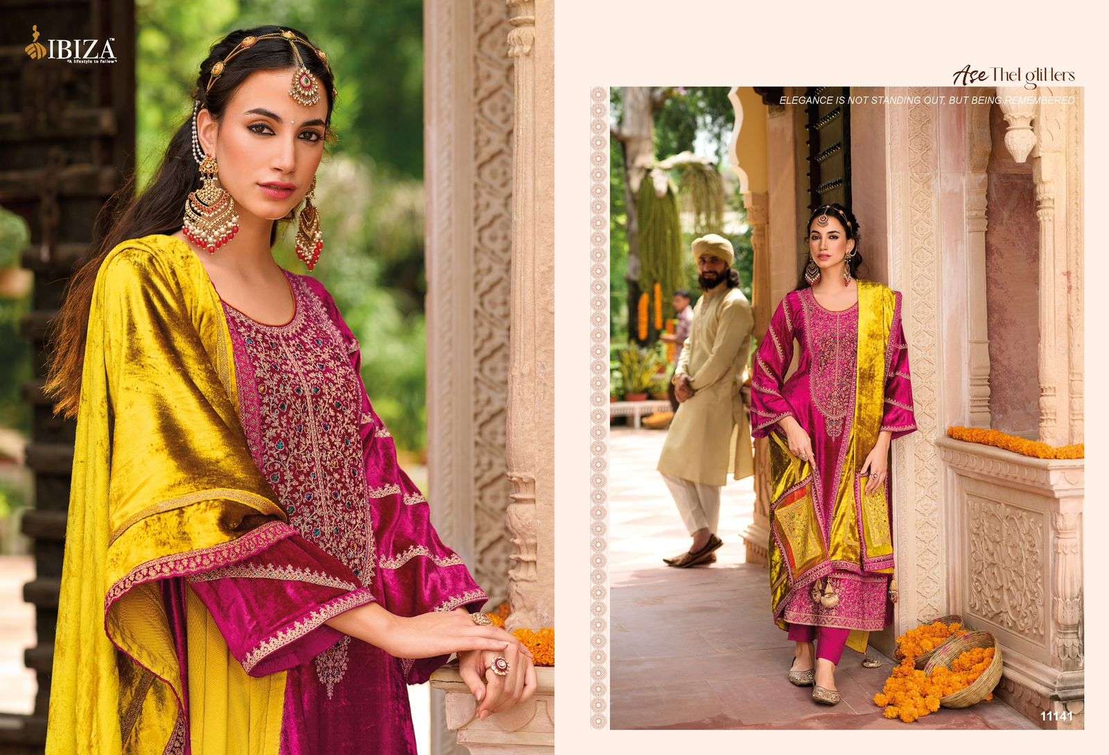  IBIZA EK PREM KATHA VISCOSE VELVET WITH BEAUTIUL DESIGNER HEAVY SUIT