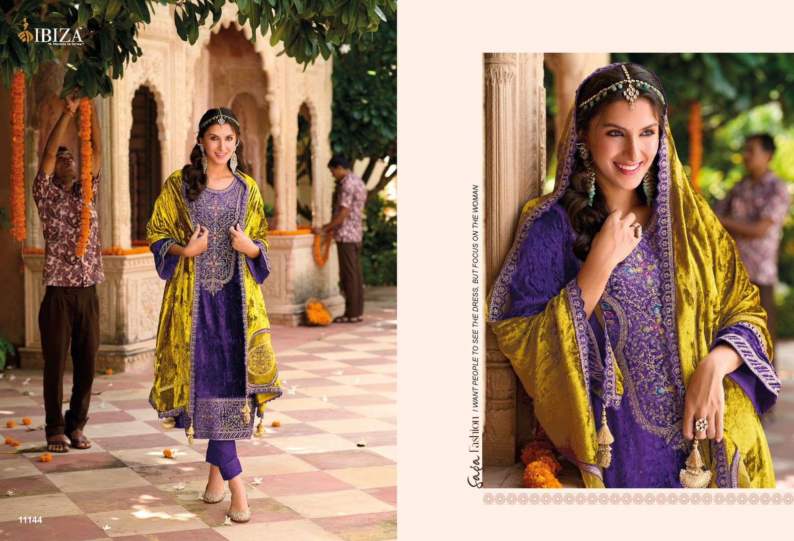  IBIZA EK PREM KATHA VISCOSE VELVET WITH BEAUTIUL DESIGNER HEAVY SUIT