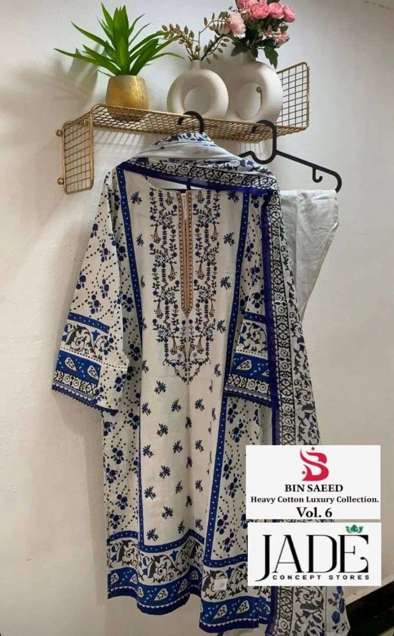 JADE BIN SAEED HEAVY COTTON LUXURY COLLECTION VOL 6 READY MADE COLLECTION