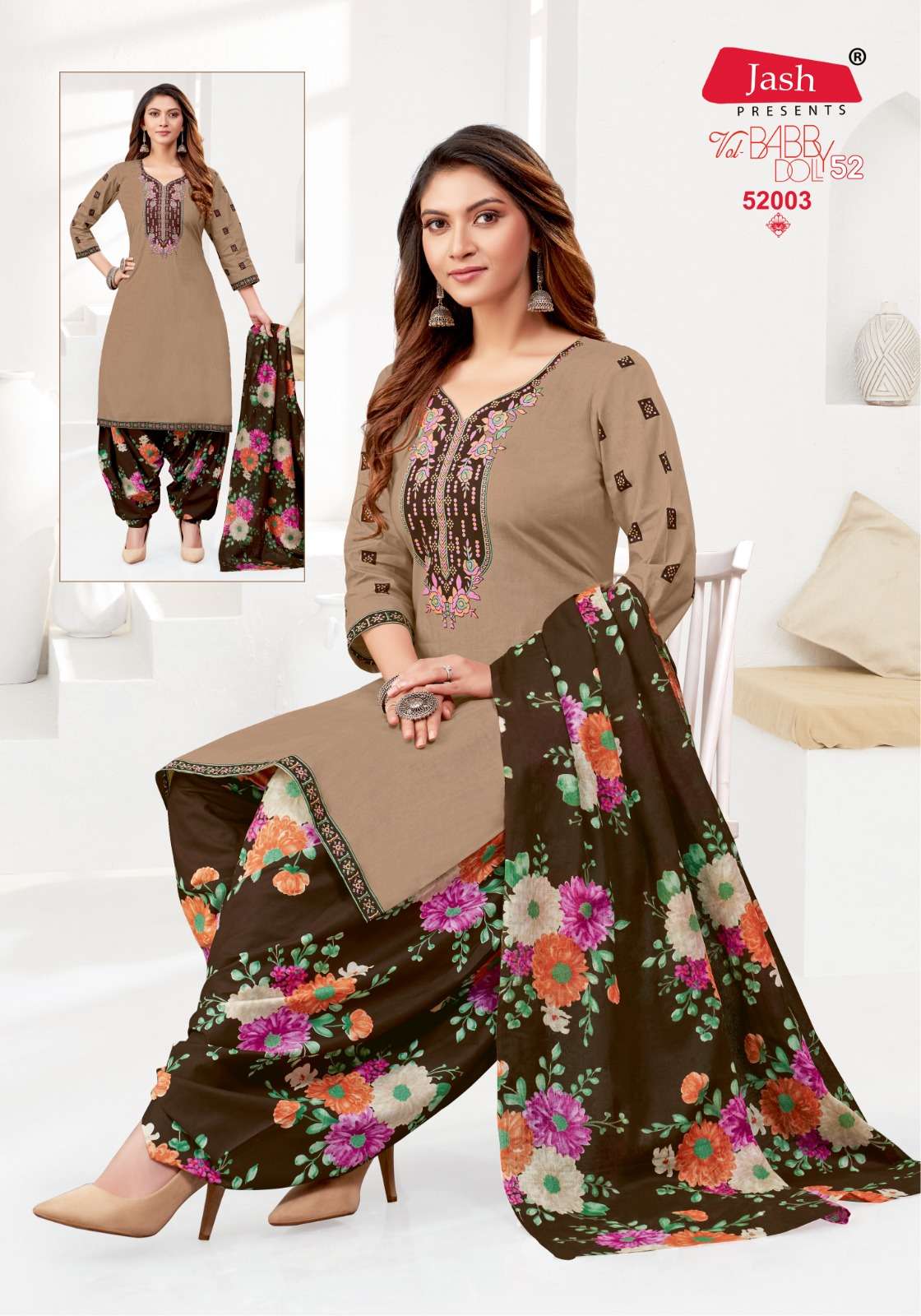 JASH BABY DOLL VOL 52 COTTON PATIYALA SALWAR SUIT