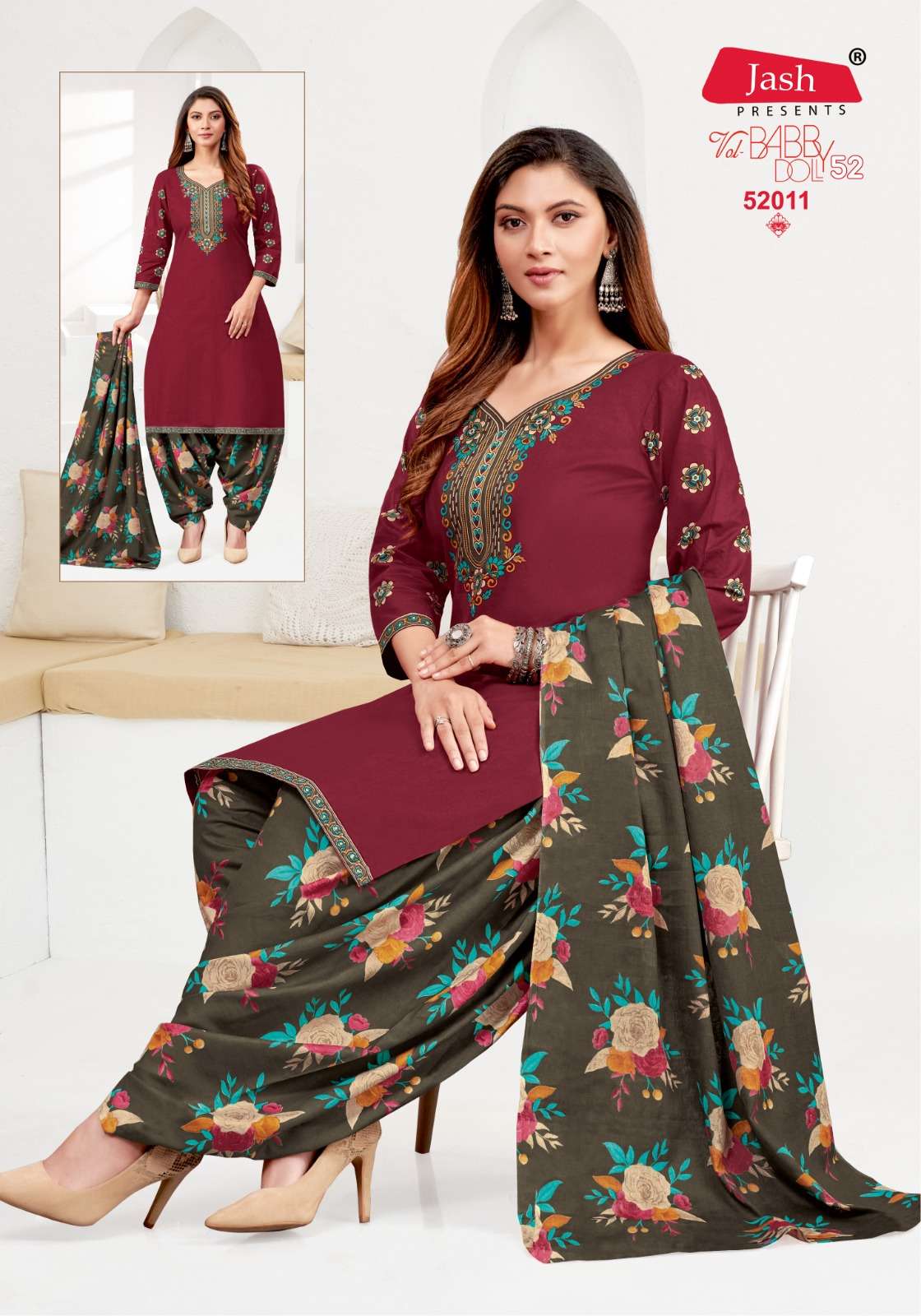 JASH BABY DOLL VOL 52 COTTON PATIYALA SALWAR SUIT