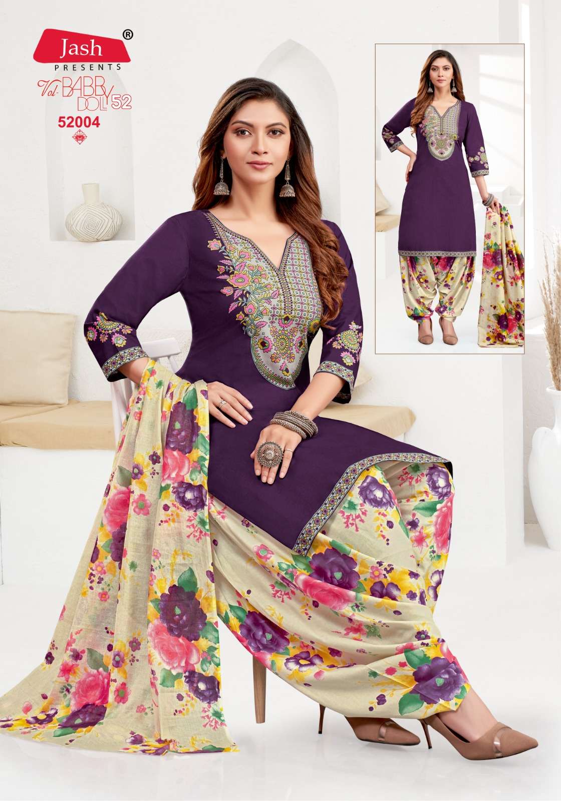 JASH BABY DOLL VOL 52 COTTON PATIYALA SALWAR SUIT