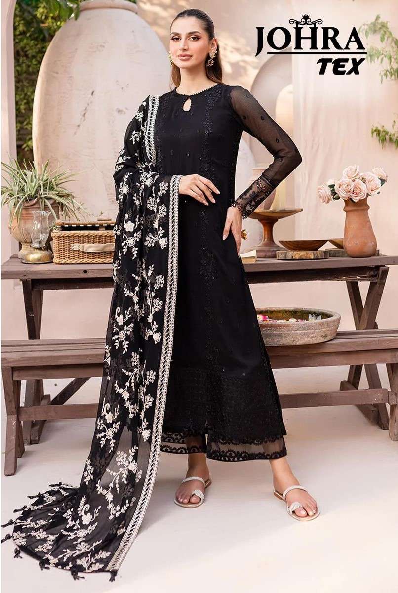 JOHRA TEX DESIGN NO - JT - 151 HEAVY BLUMING GEORGETTE EMBROIDERED PARTY WEAR SUIT