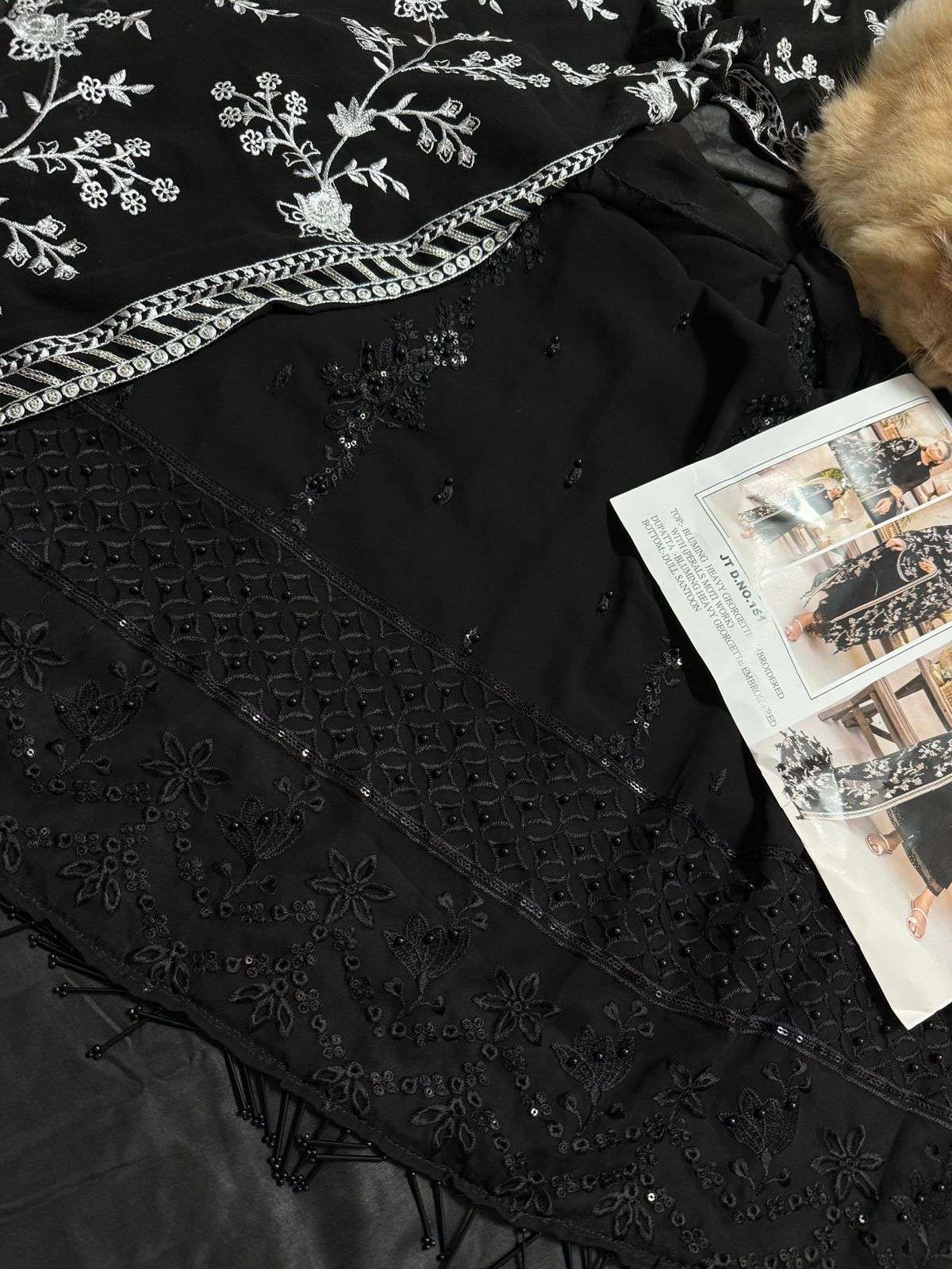JOHRA TEX DESIGN NO - JT - 151 HEAVY BLUMING GEORGETTE EMBROIDERED PARTY WEAR SUIT