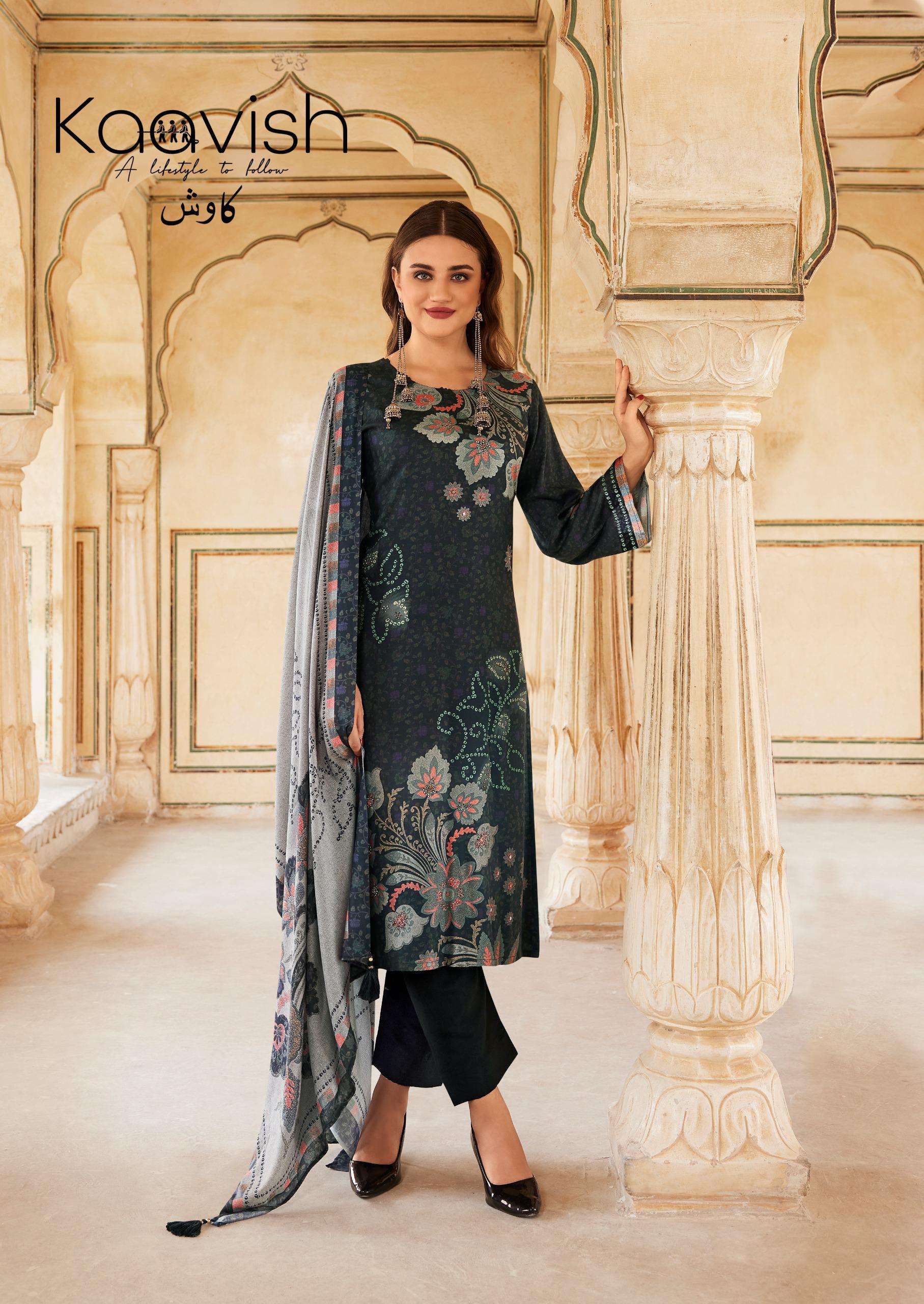 KAAVISH RIWAAZ PASHMINA DIGITAL PRINT WITH FANCY WORK SUIT
