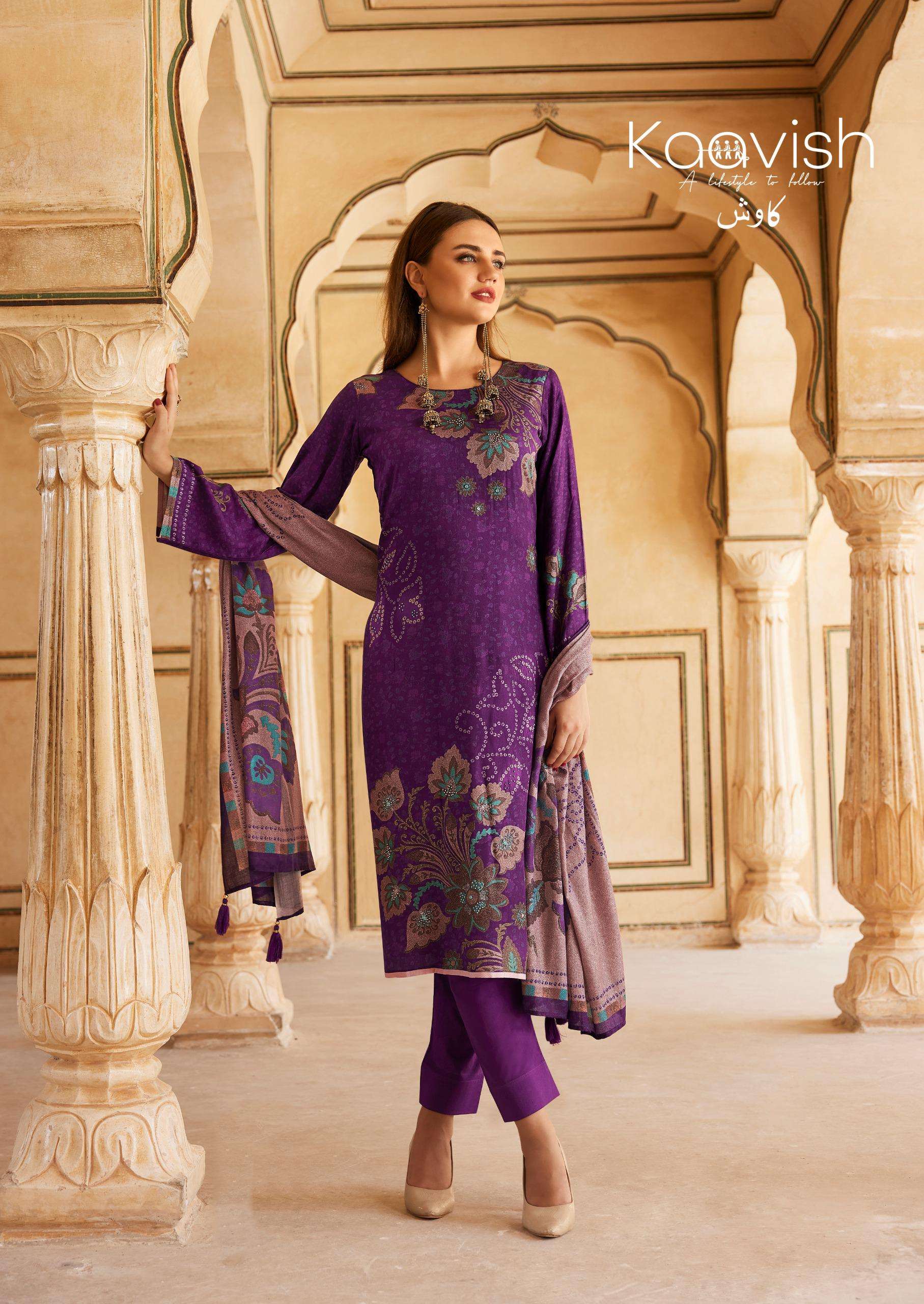 KAAVISH RIWAAZ PASHMINA DIGITAL PRINT WITH FANCY WORK SUIT