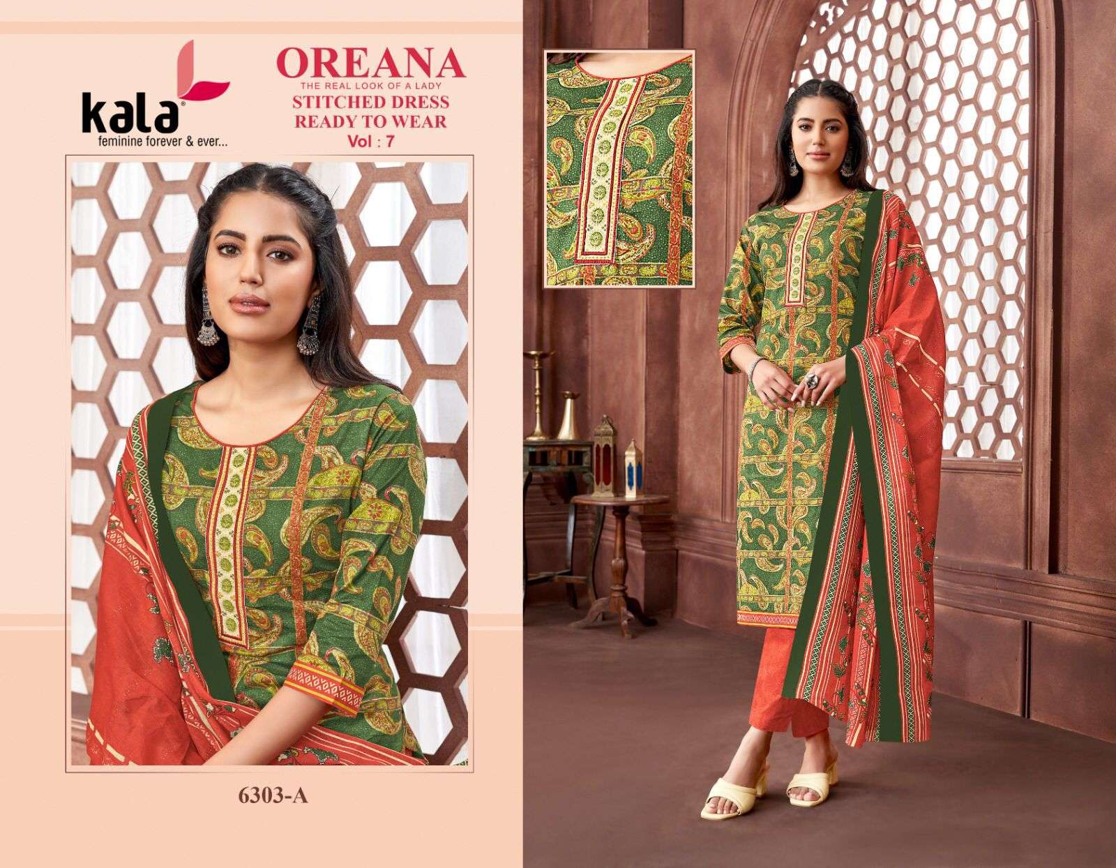 KALA FASHION OREANA VOL 7 COTTON READY MADE SUIT