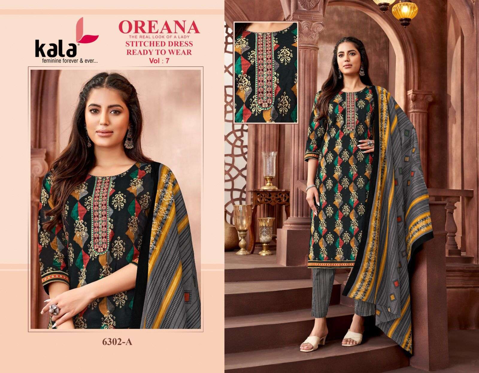 KALA FASHION OREANA VOL 7 COTTON READY MADE SUIT