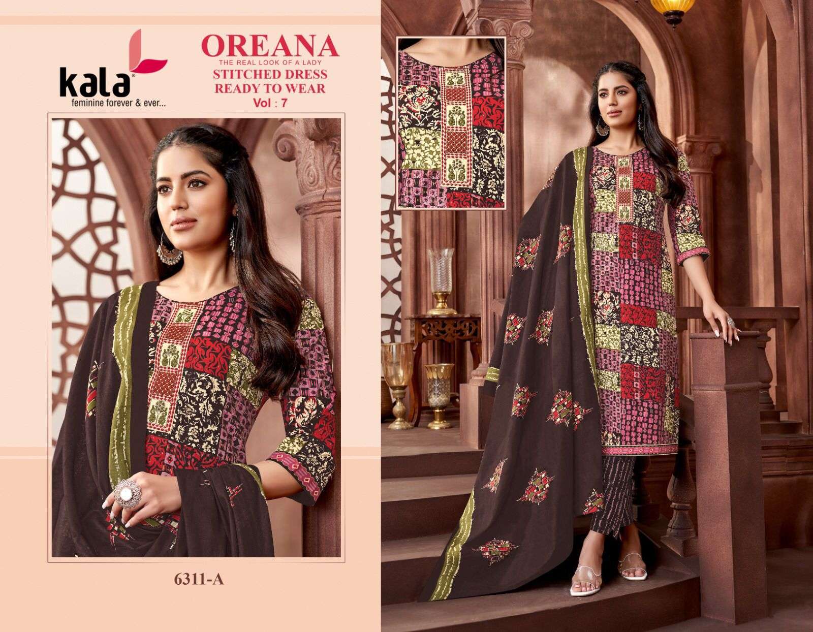 KALA FASHION OREANA VOL 7 COTTON READY MADE SUIT