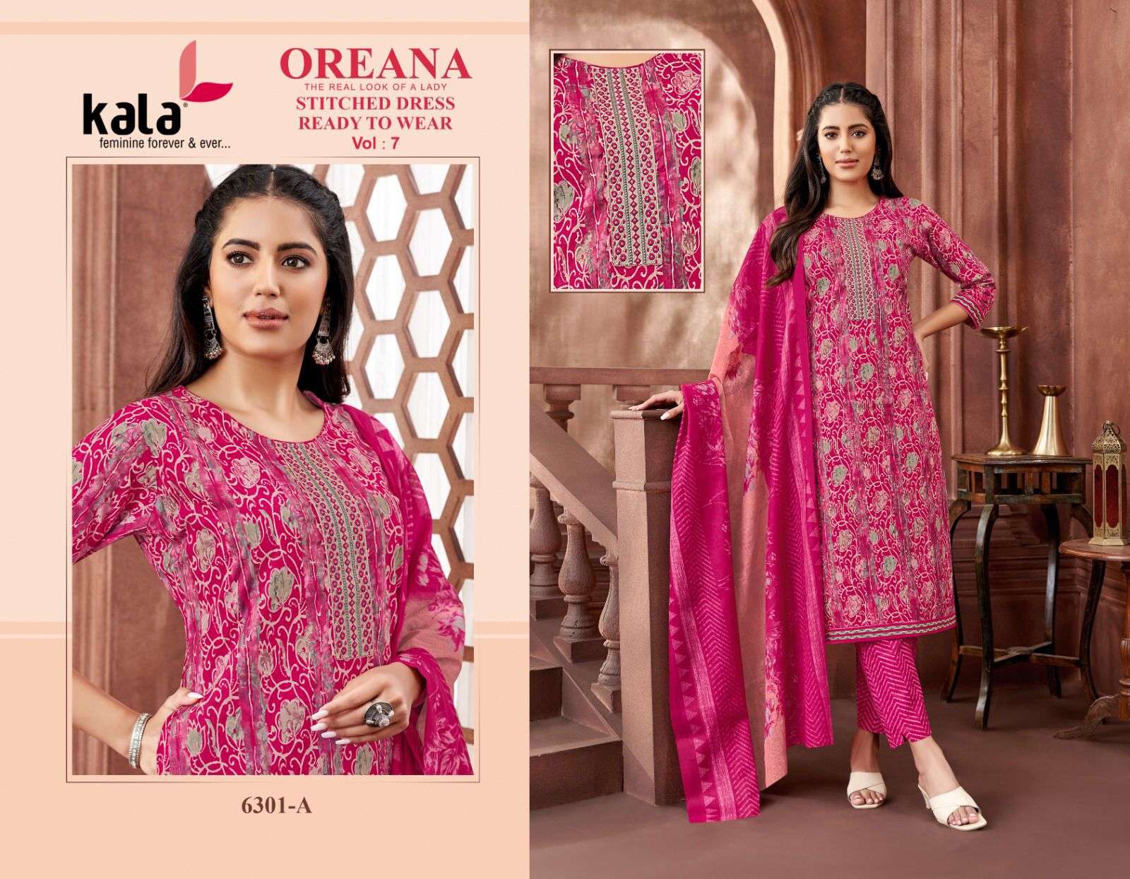 KALA FASHION OREANA VOL 7 COTTON READY MADE SUIT