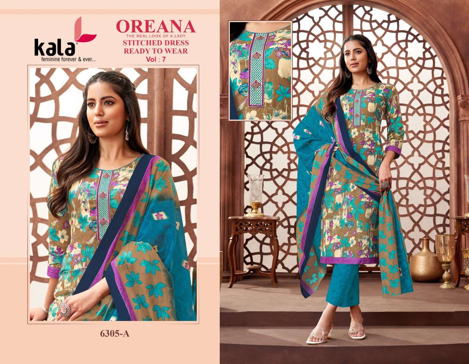KALA FASHION OREANA VOL 7 COTTON READY MADE SUIT