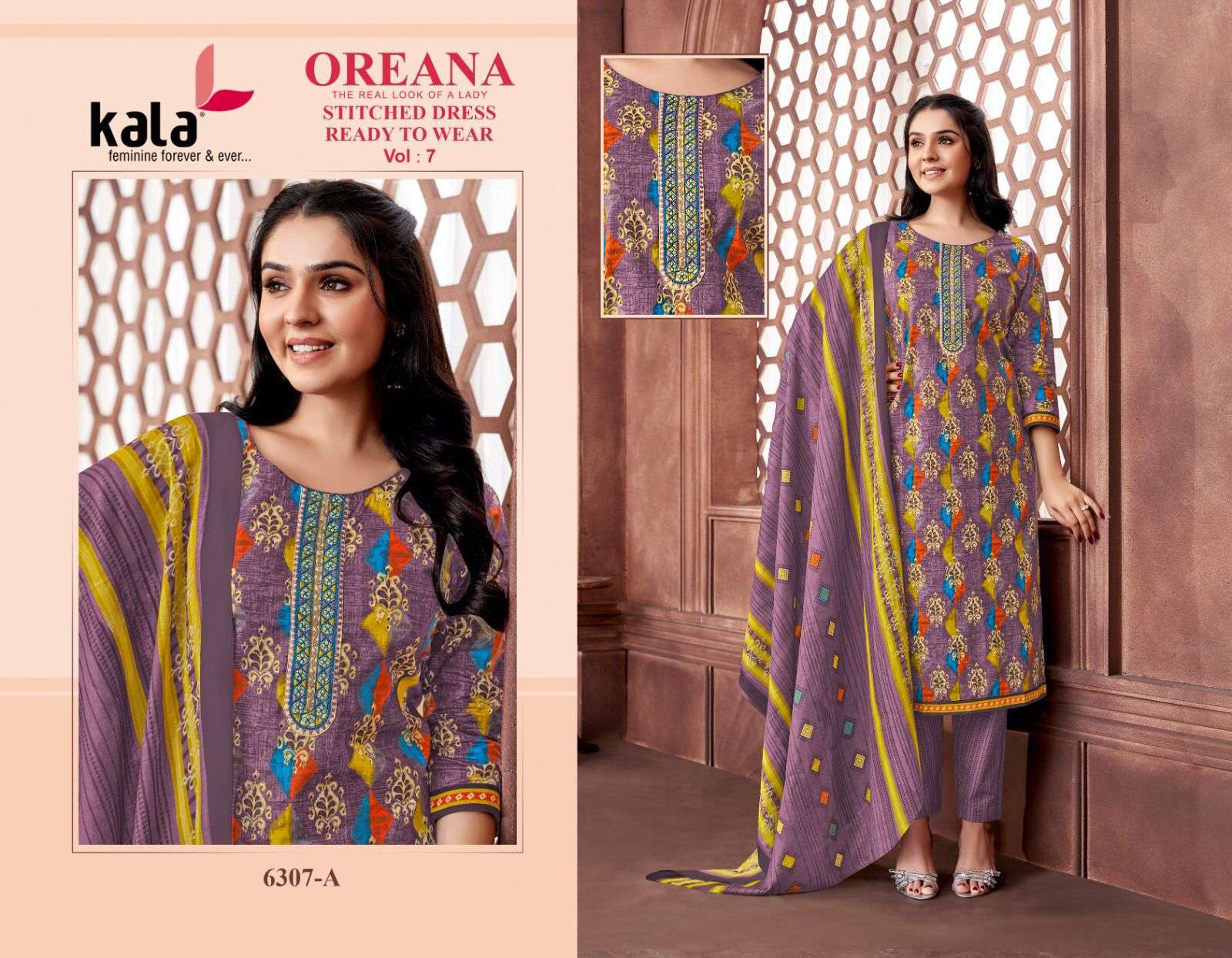 KALA FASHION OREANA VOL 7 COTTON READY MADE SUIT