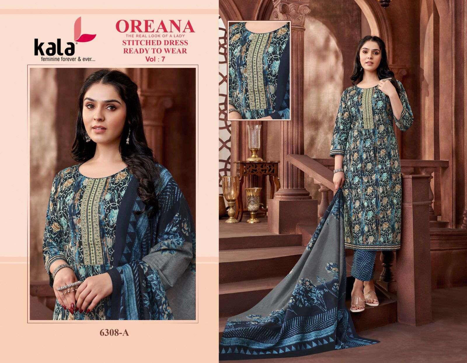 KALA FASHION OREANA VOL 7 COTTON READY MADE SUIT
