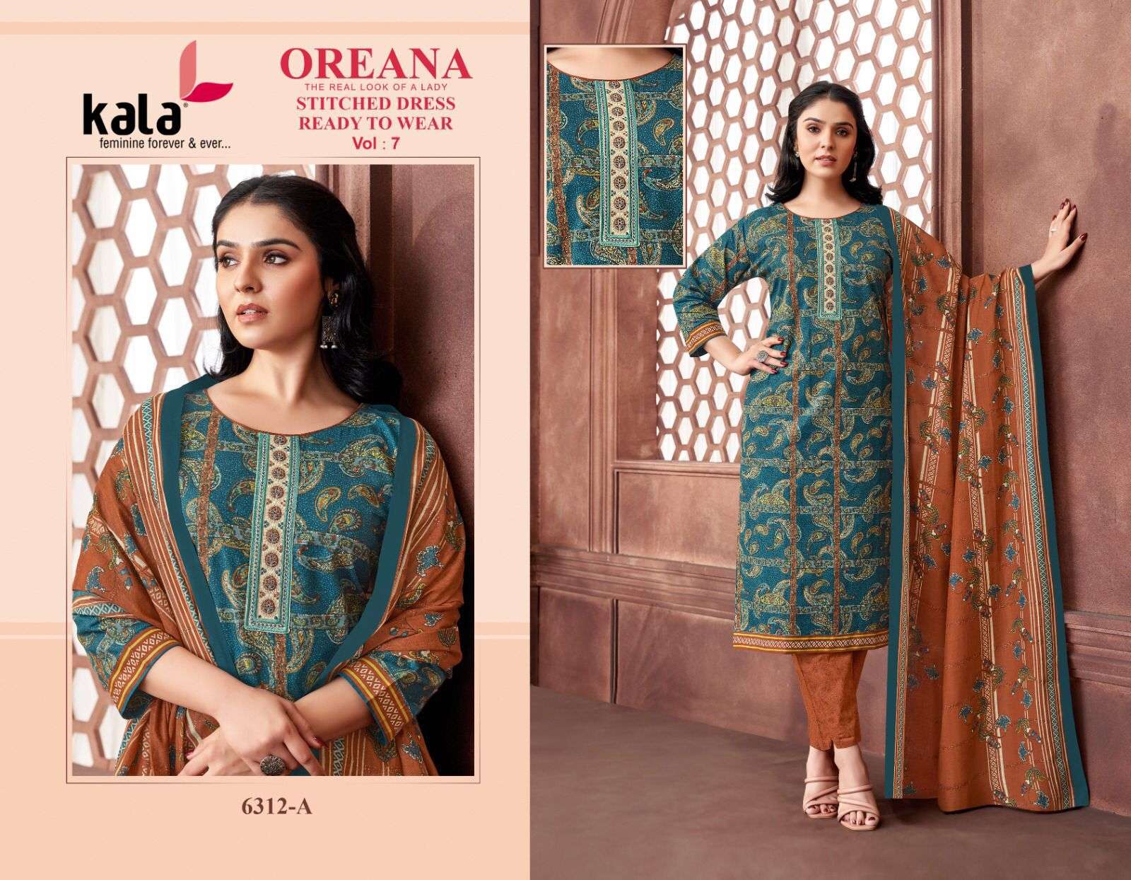 KALA FASHION OREANA VOL 7 COTTON READY MADE SUIT