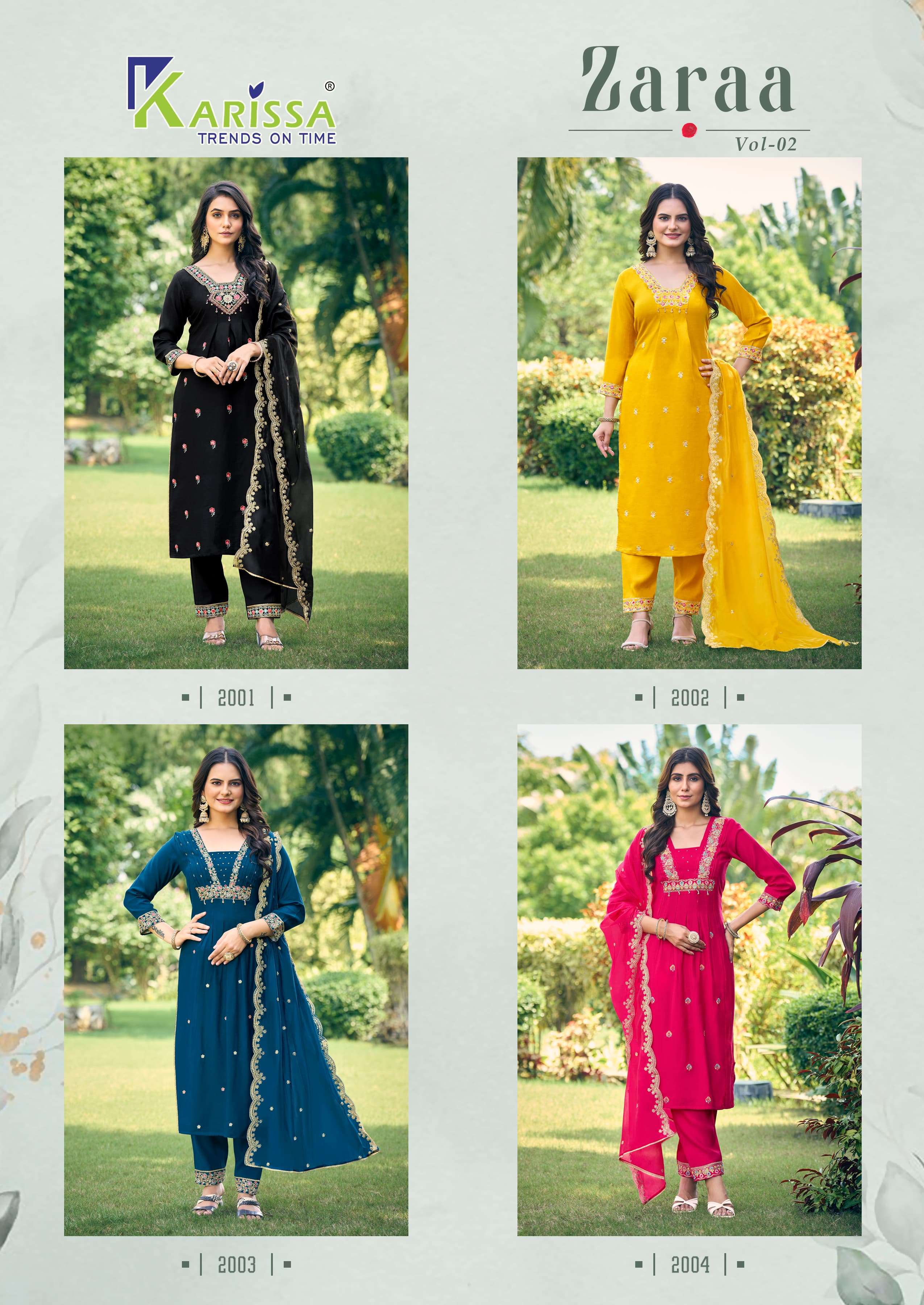 KARISSA ZARAA VOL 2 BEAUTIFUL DESIGNER LADIES SUIT