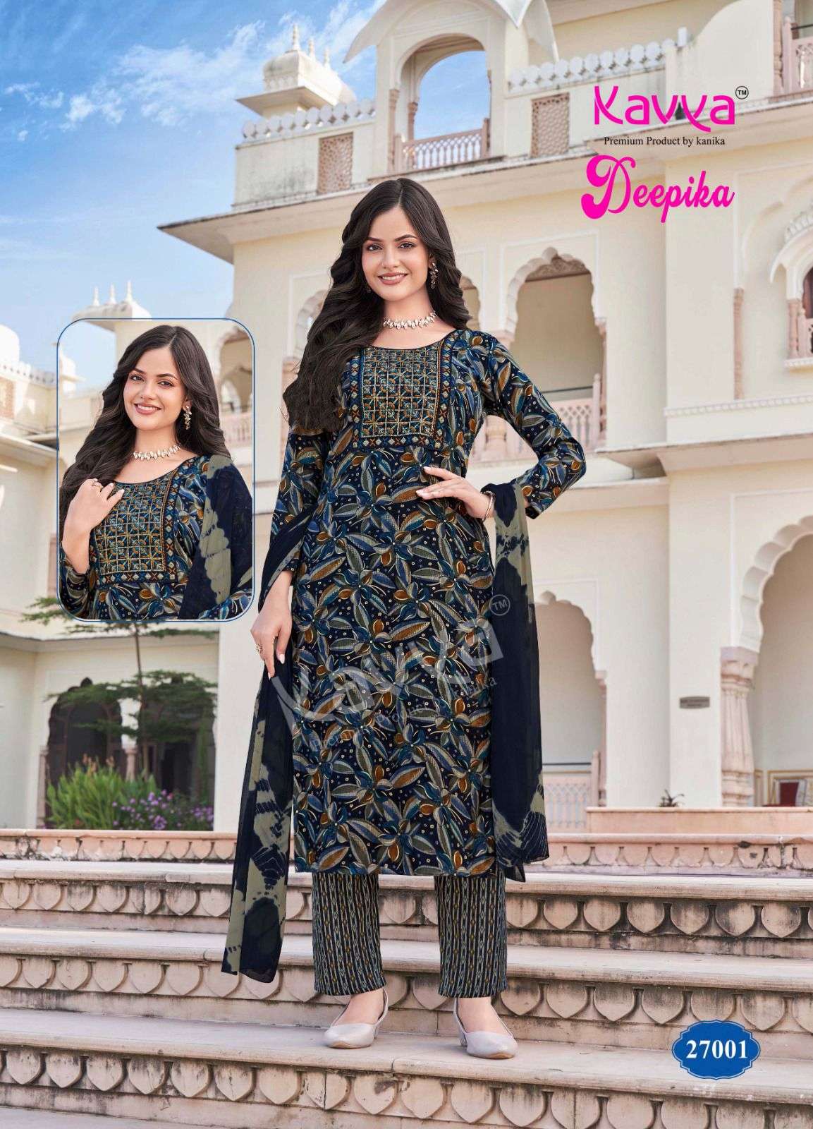 KAVYA DEEPIKA VOL 27 CAPSULE PRINT FANCY KURTI COMBO SET 