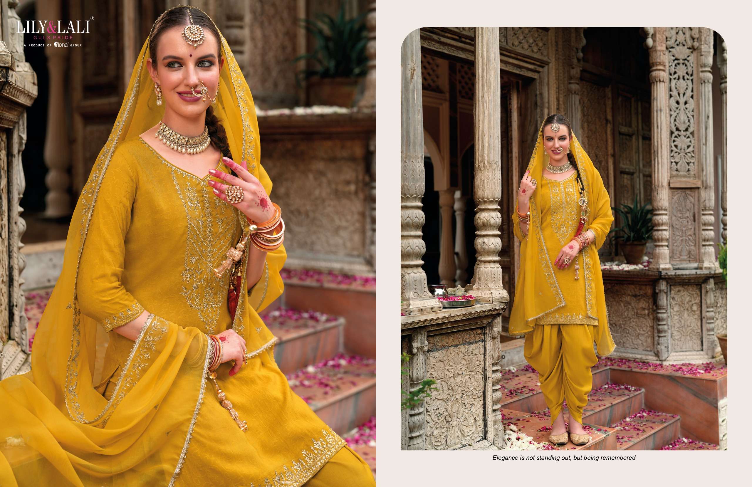 LILY AND LALI REAL TULIP VISCOSE JACQUARD DESIGNER FESTIVE WEAR SUIT