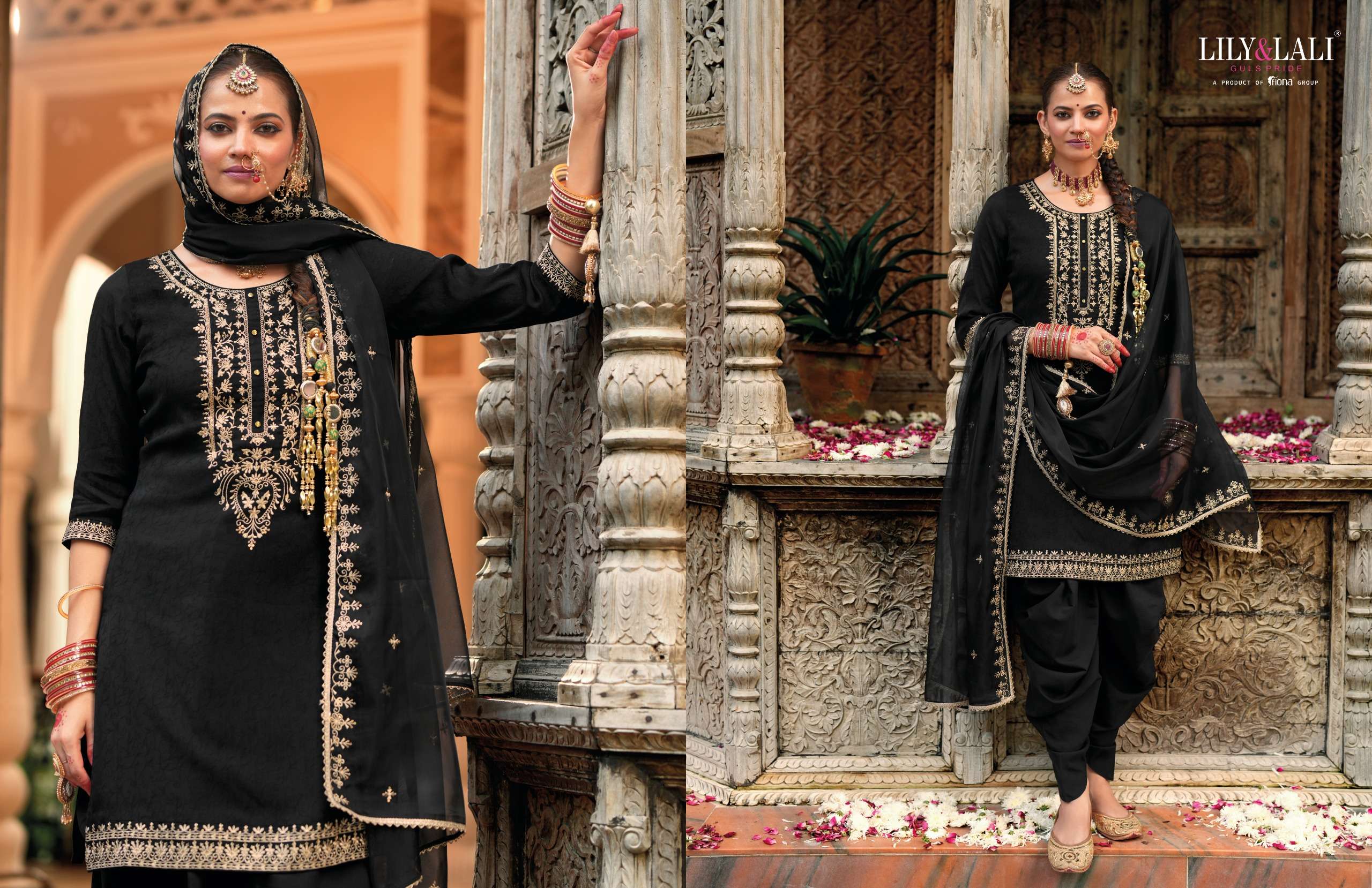 LILY AND LALI REAL TULIP VISCOSE JACQUARD DESIGNER FESTIVE WEAR SUIT