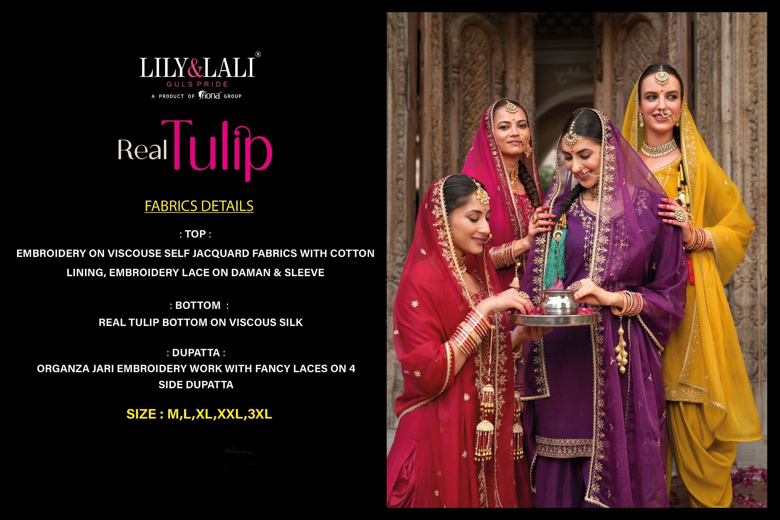 LILY AND LALI REAL TULIP VISCOSE JACQUARD DESIGNER FESTIVE WEAR SUIT