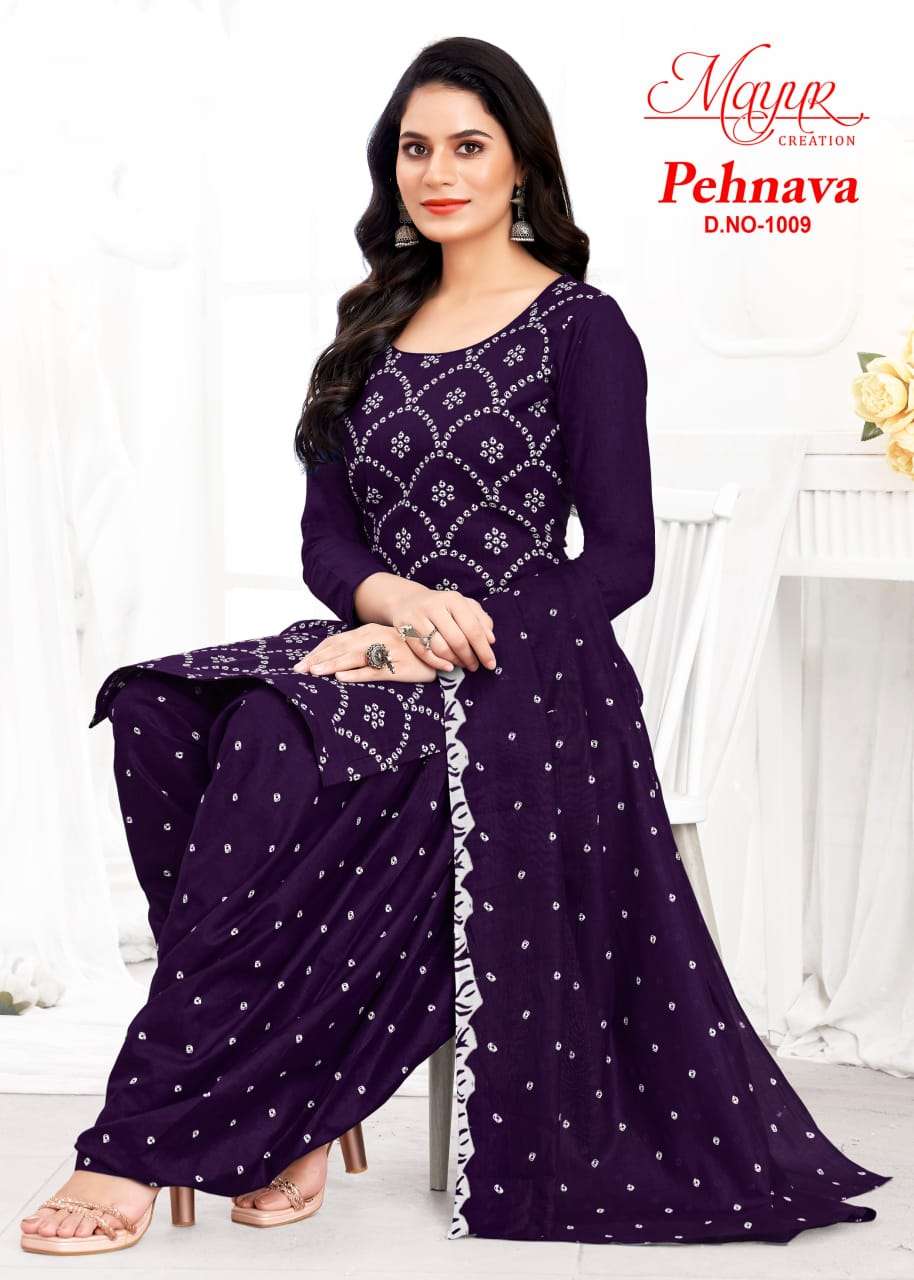 MAYUR CREATION PEHNAVA VOL 1 COTTON PRINT PATIYALA DRESS