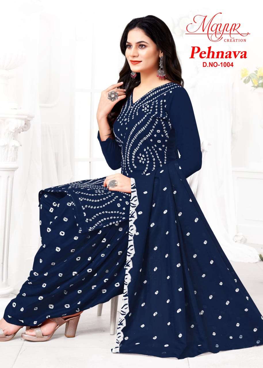 MAYUR CREATION PEHNAVA VOL 1 COTTON PRINT PATIYALA DRESS