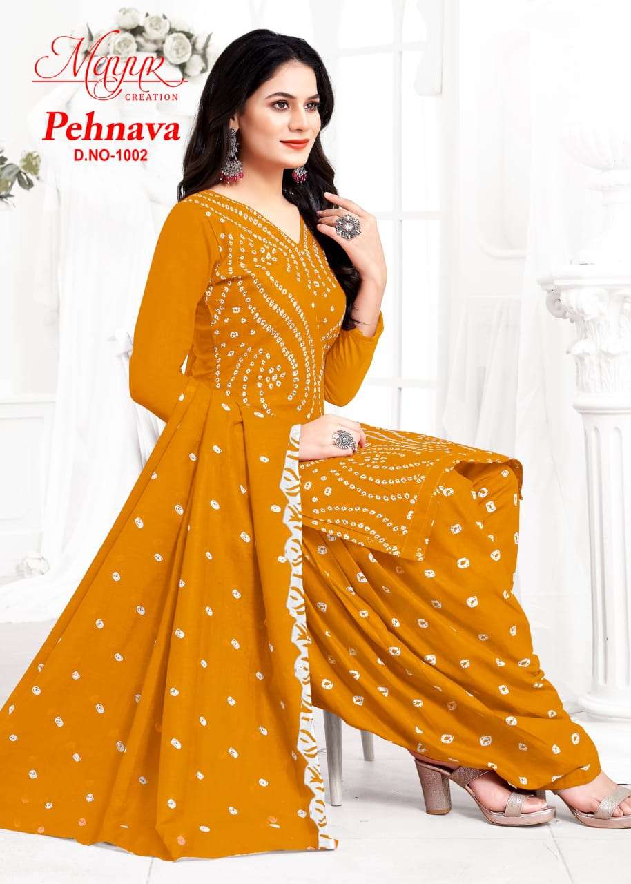 MAYUR CREATION PEHNAVA VOL 1 COTTON PRINT PATIYALA DRESS